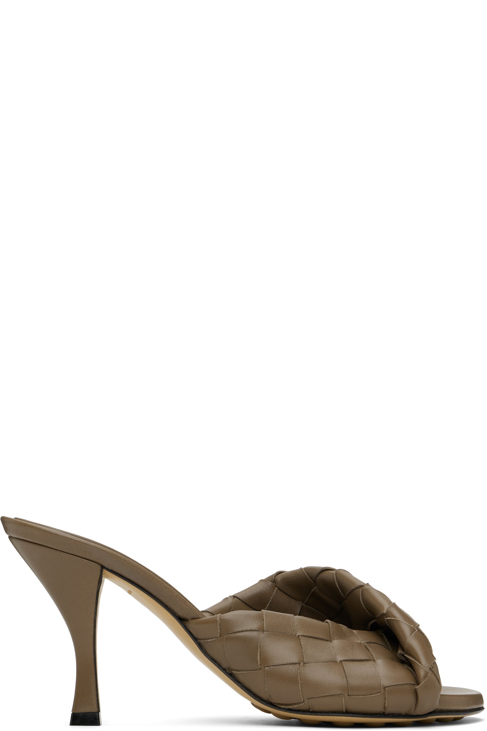 Bottega Veneta: Brown Blink Heeled Sandals | SSENSE