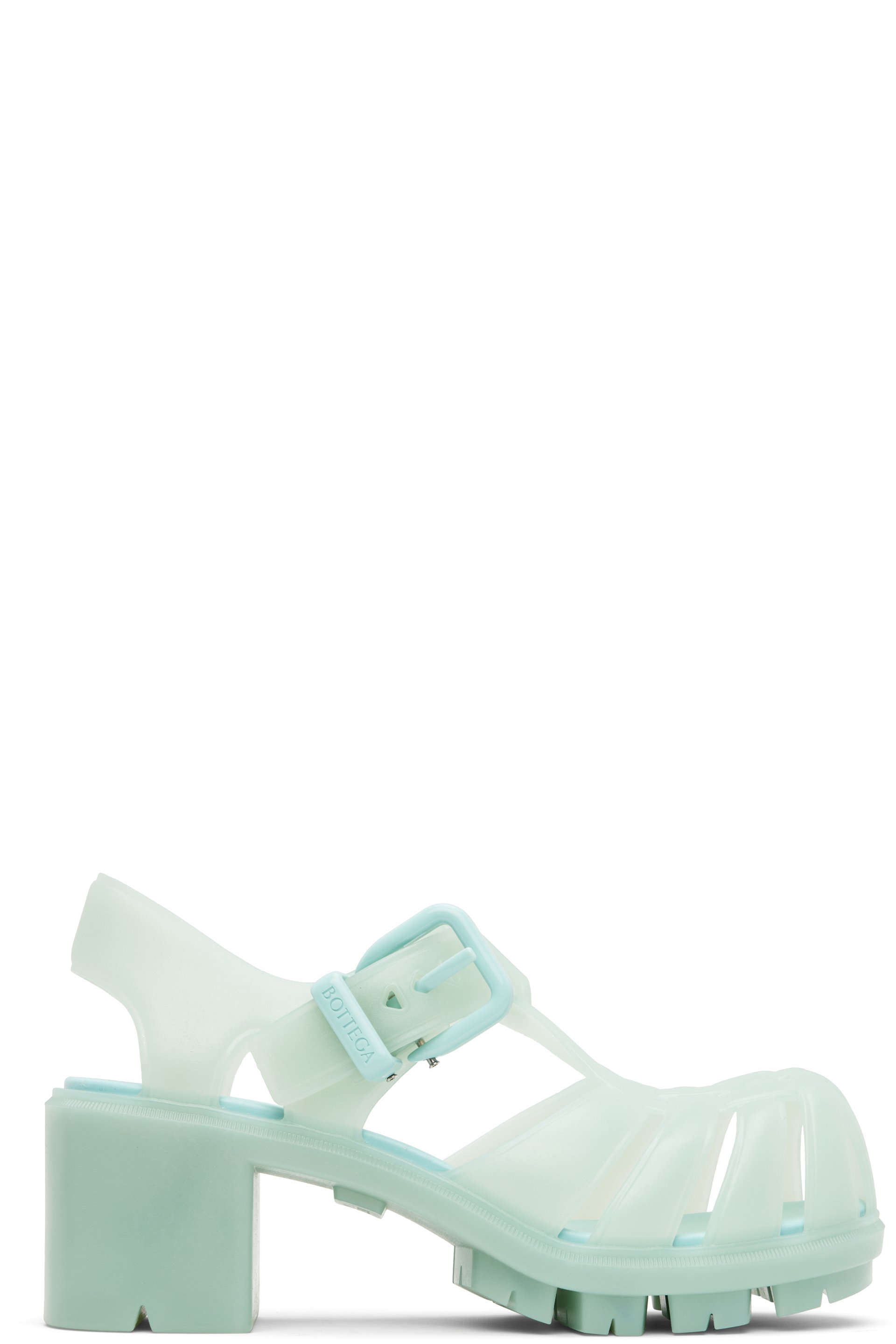 Bottega Veneta - Sandales style pêcheur à talon Gertie bleues