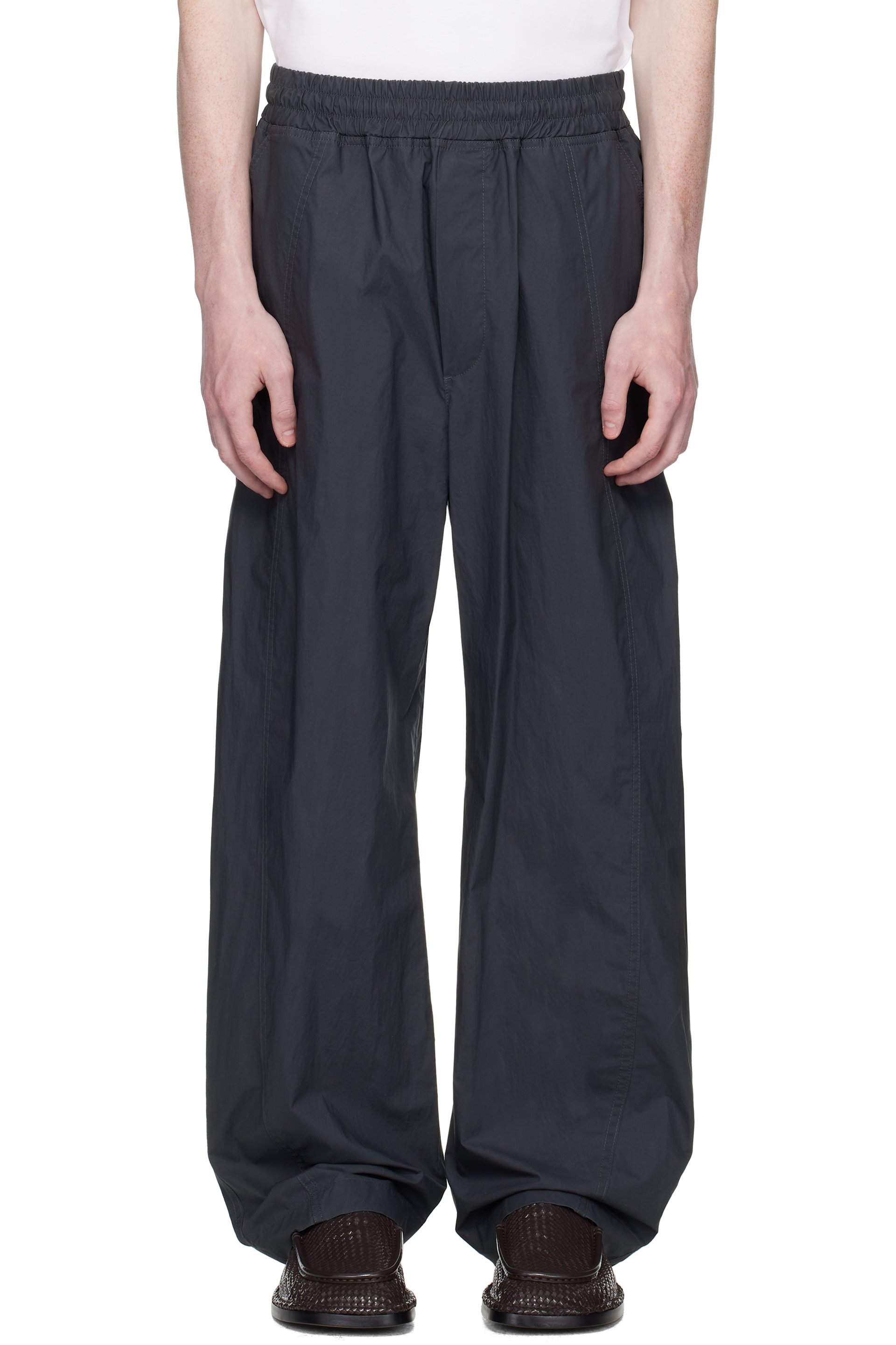 Bottega Veneta - Gray Resinated Cotton Trousers