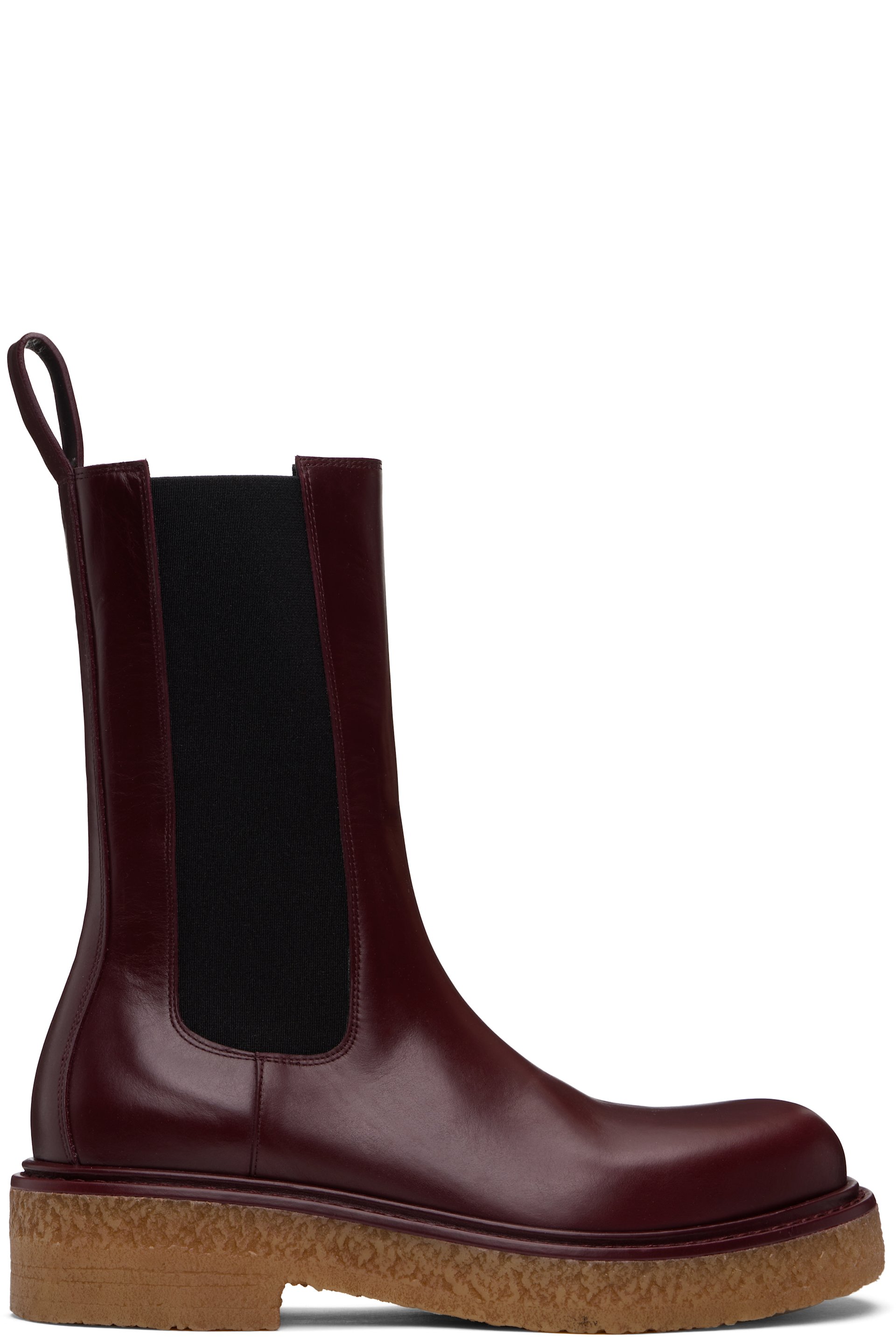 Bottega Veneta - Burgundy Haddock Chelsea Boots