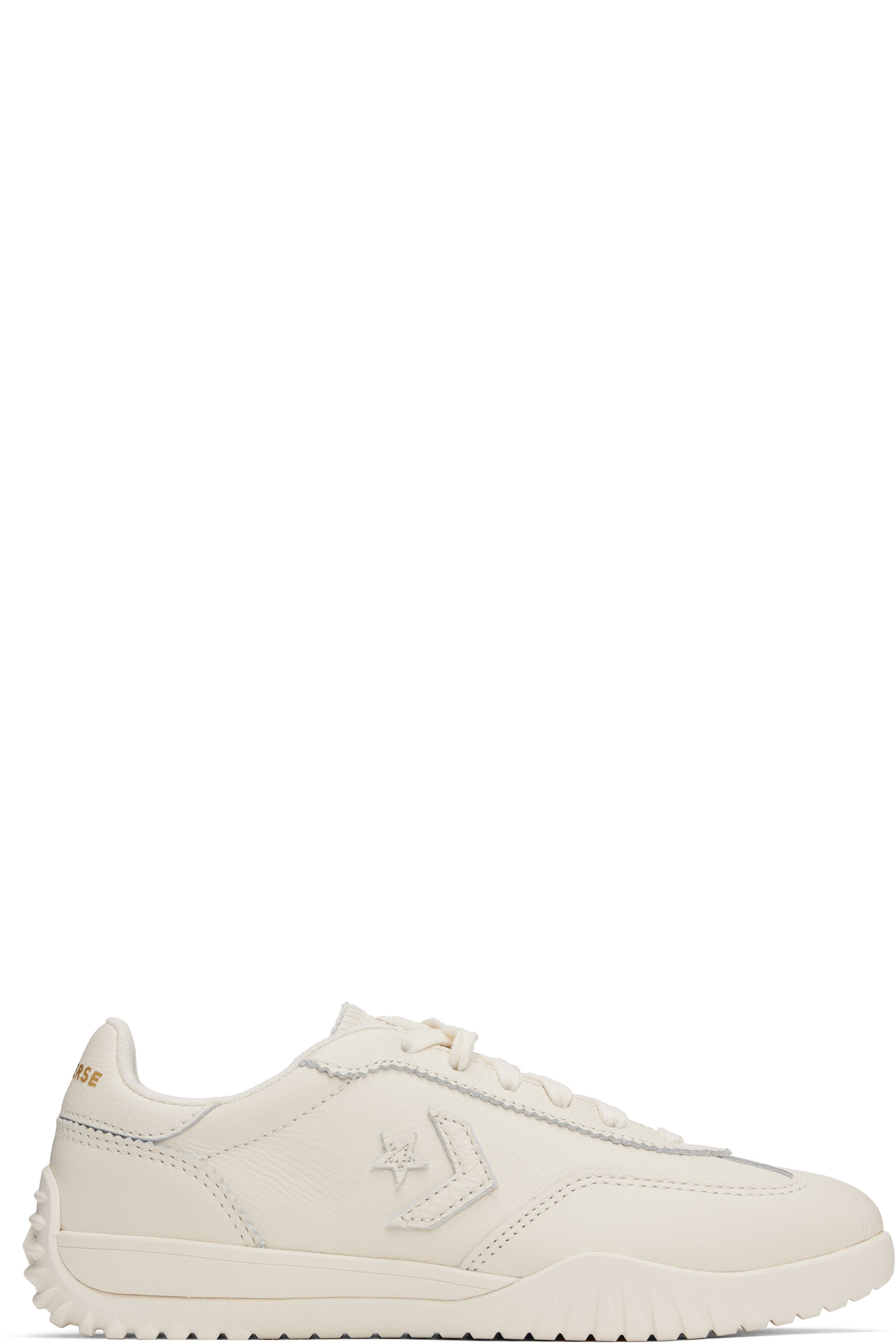 Converse - Off-White Run Star Trainer Gold Low Top Sneakers