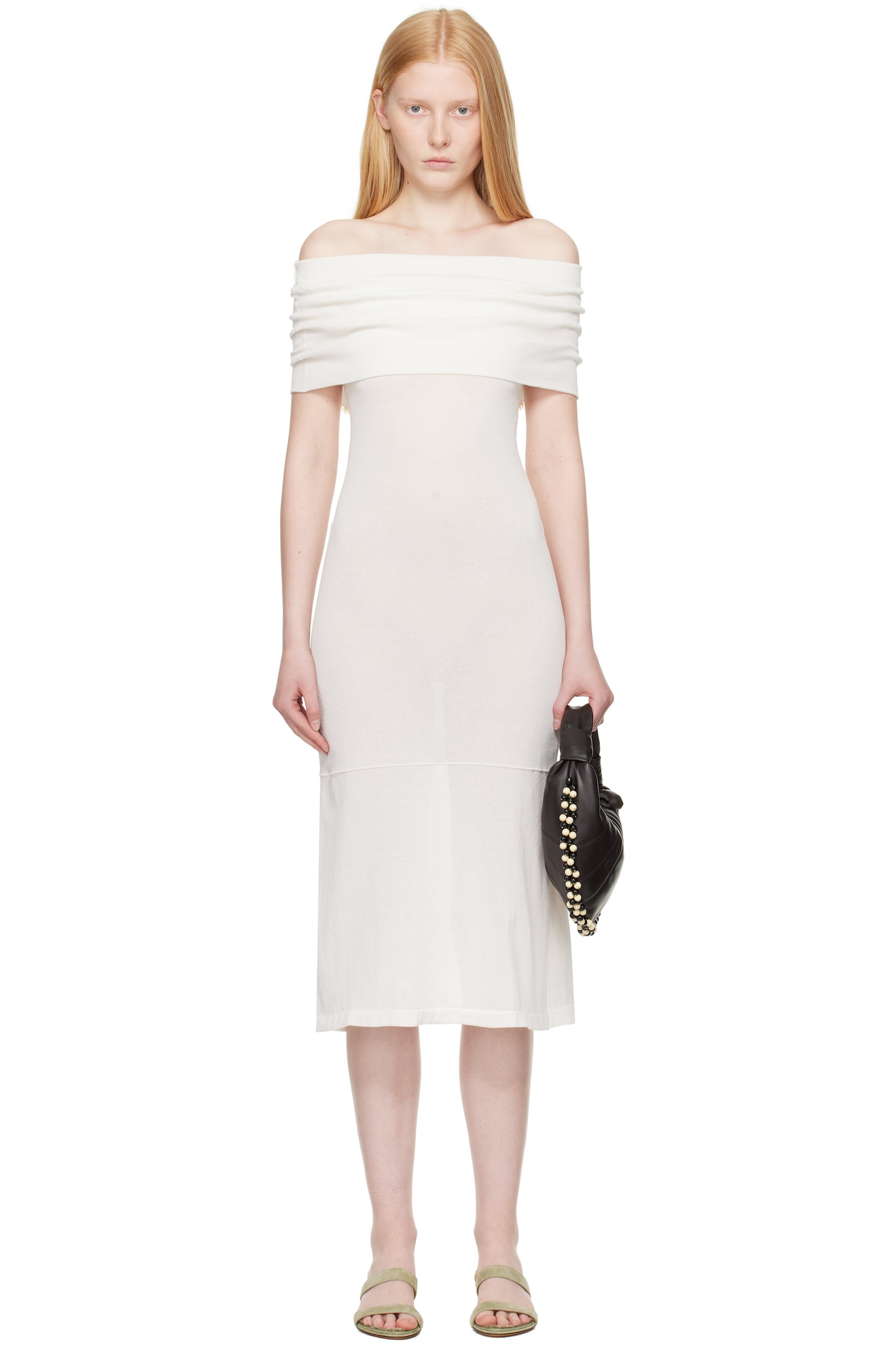 OUR LEGACY - Robe longue Cover blanc cassé