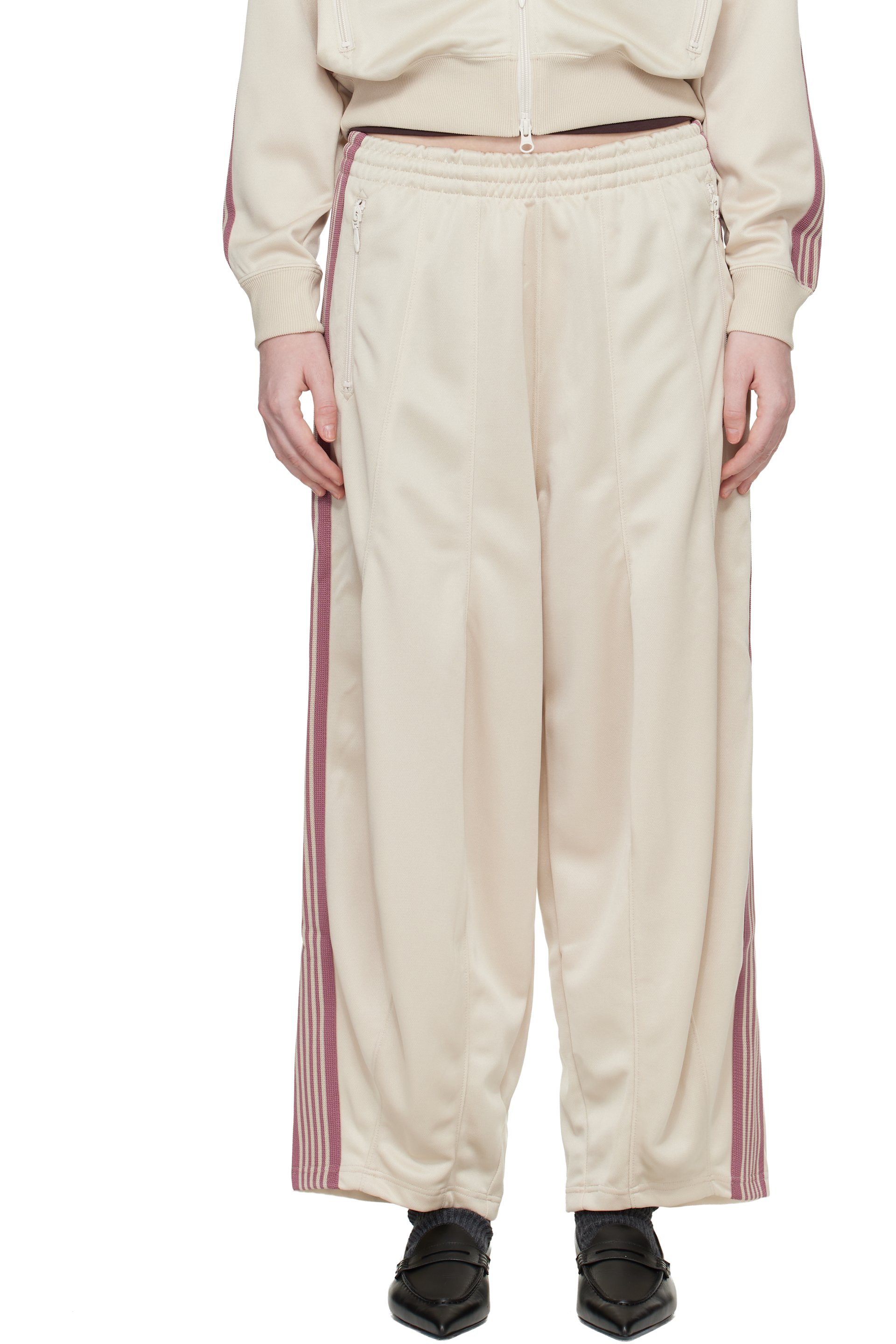 NEEDLES - Pantalon de survêtement H.D. blanc cassé