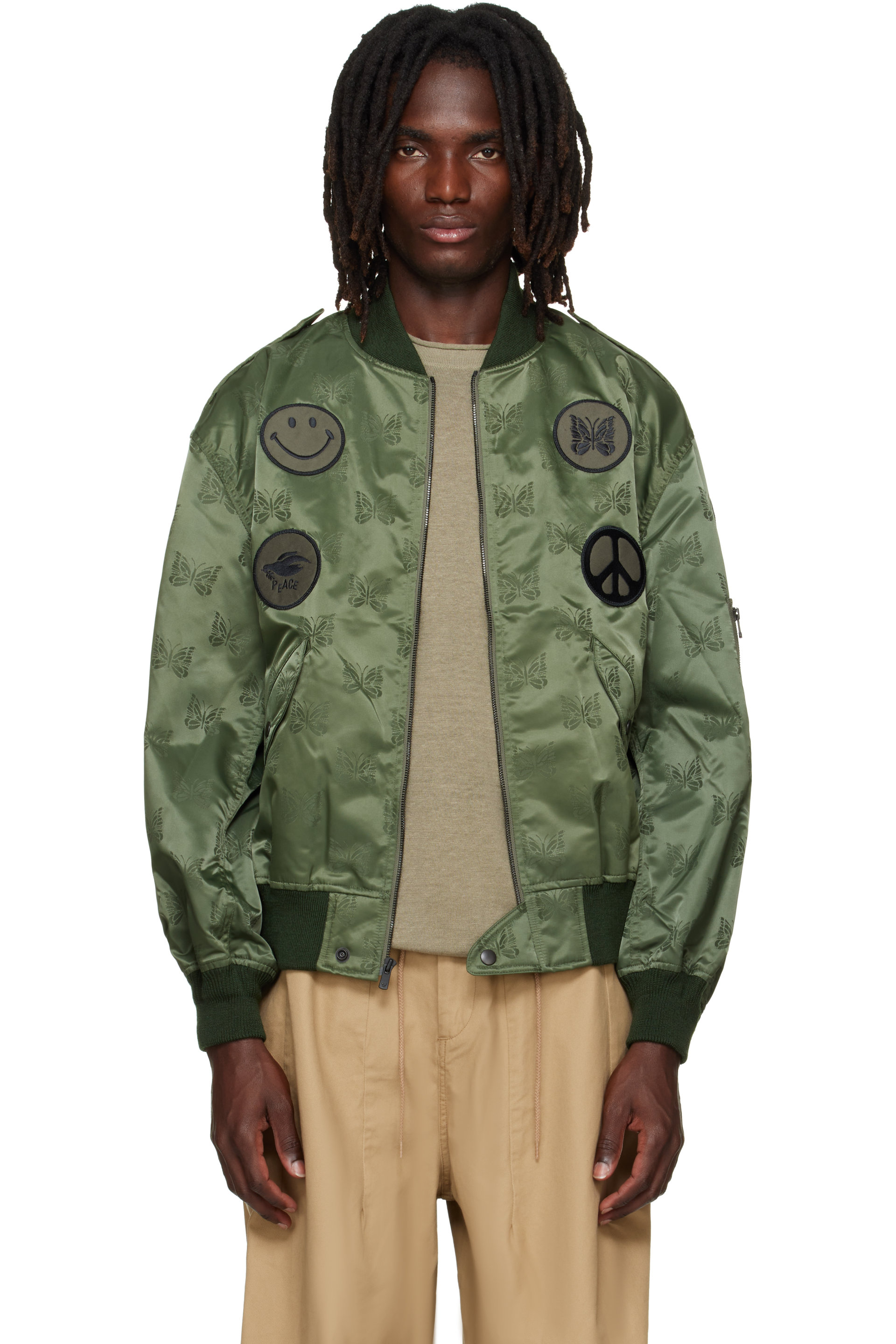 NEEDLES - Blouson aviateur L2-B kaki