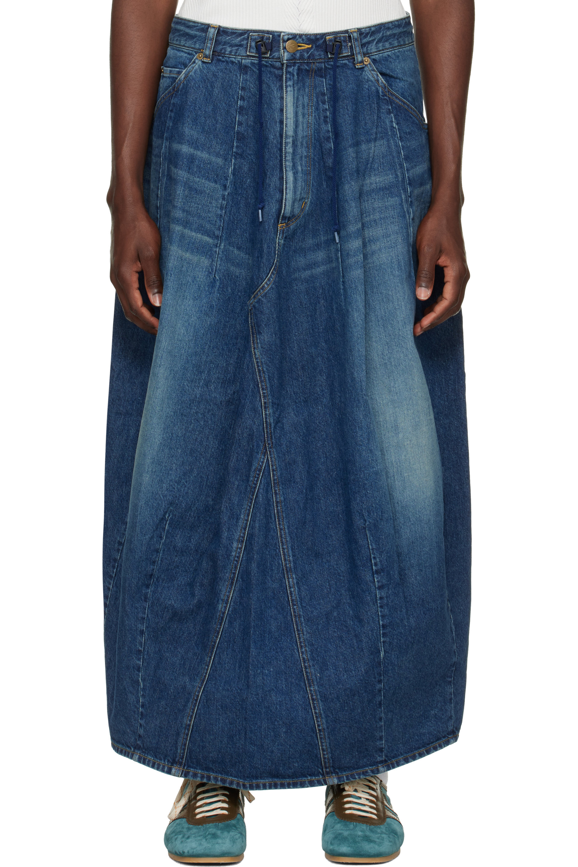 NEEDLES - Navy H.D. Skirt