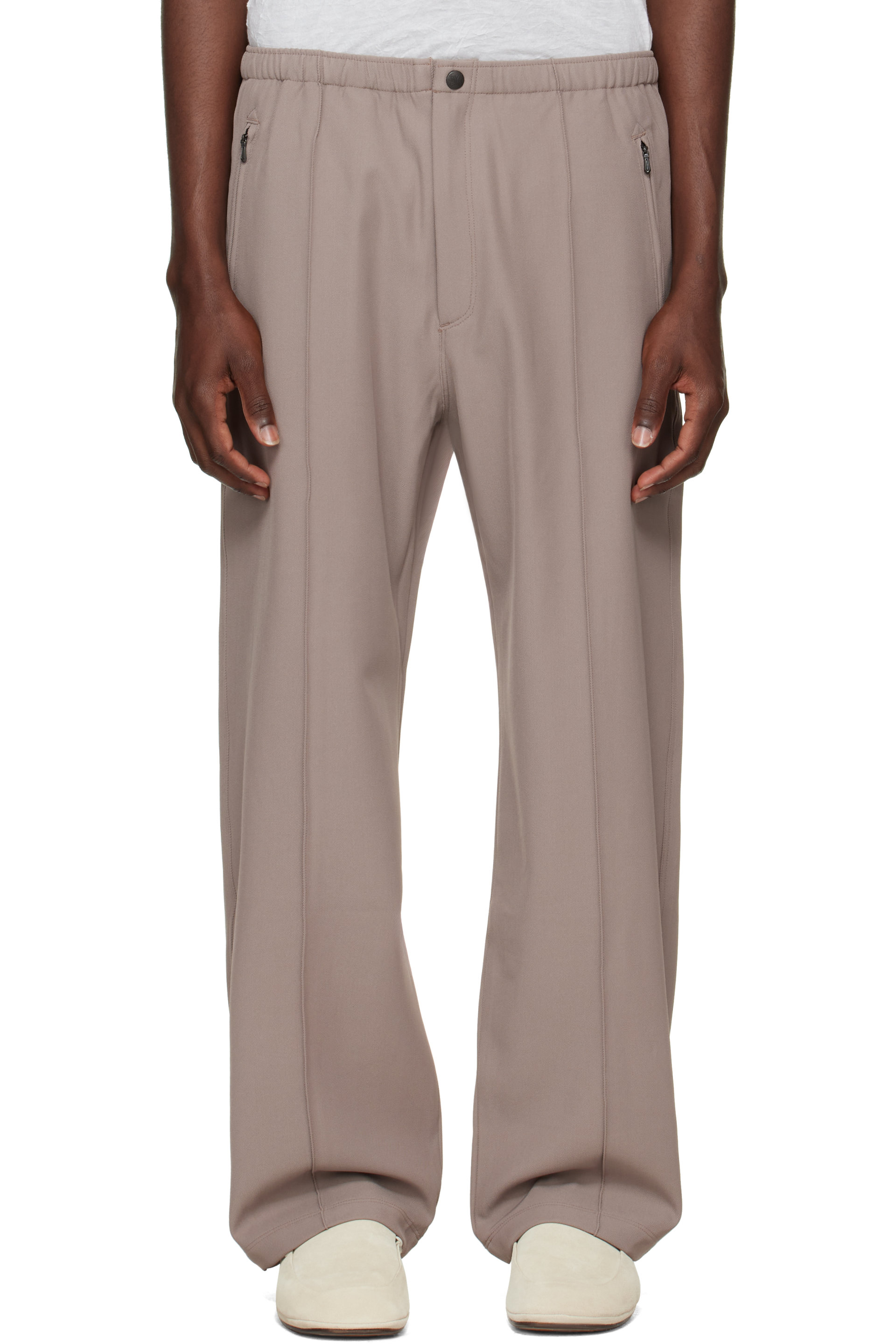 NEEDLES - Taupe Cavalry Twill Warm Up Trousers