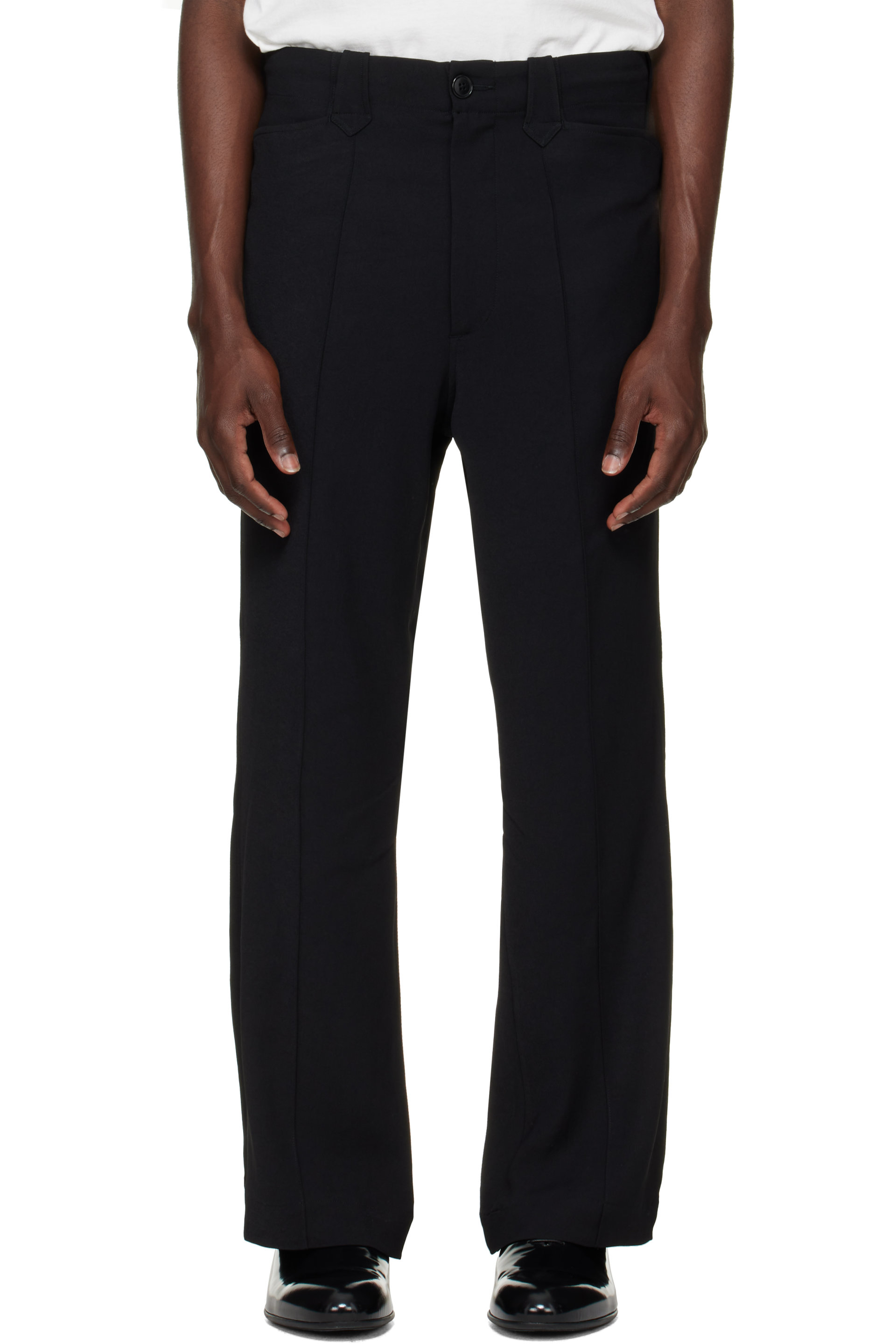 NEEDLES - Pantalon décontracté de style western noir en sergé de polyester