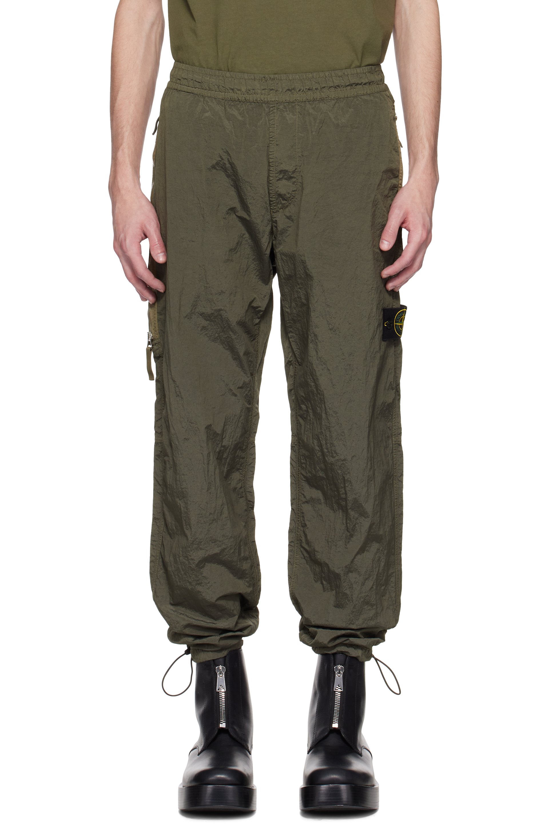 Stone Island - Khaki Nylon Metal Econyl Sweatpants