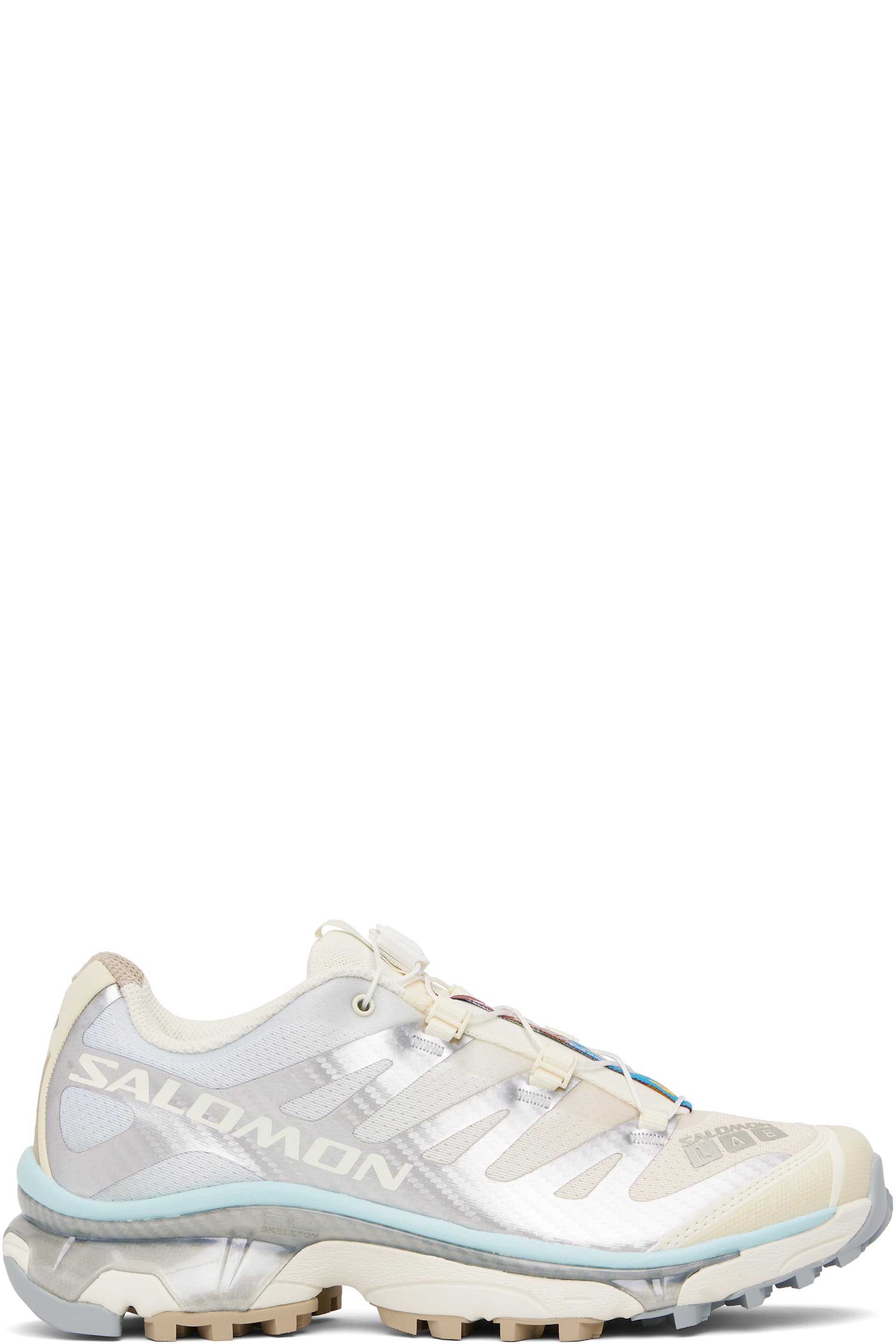 Salomon - Baskets XT-4 OG argenté et beige