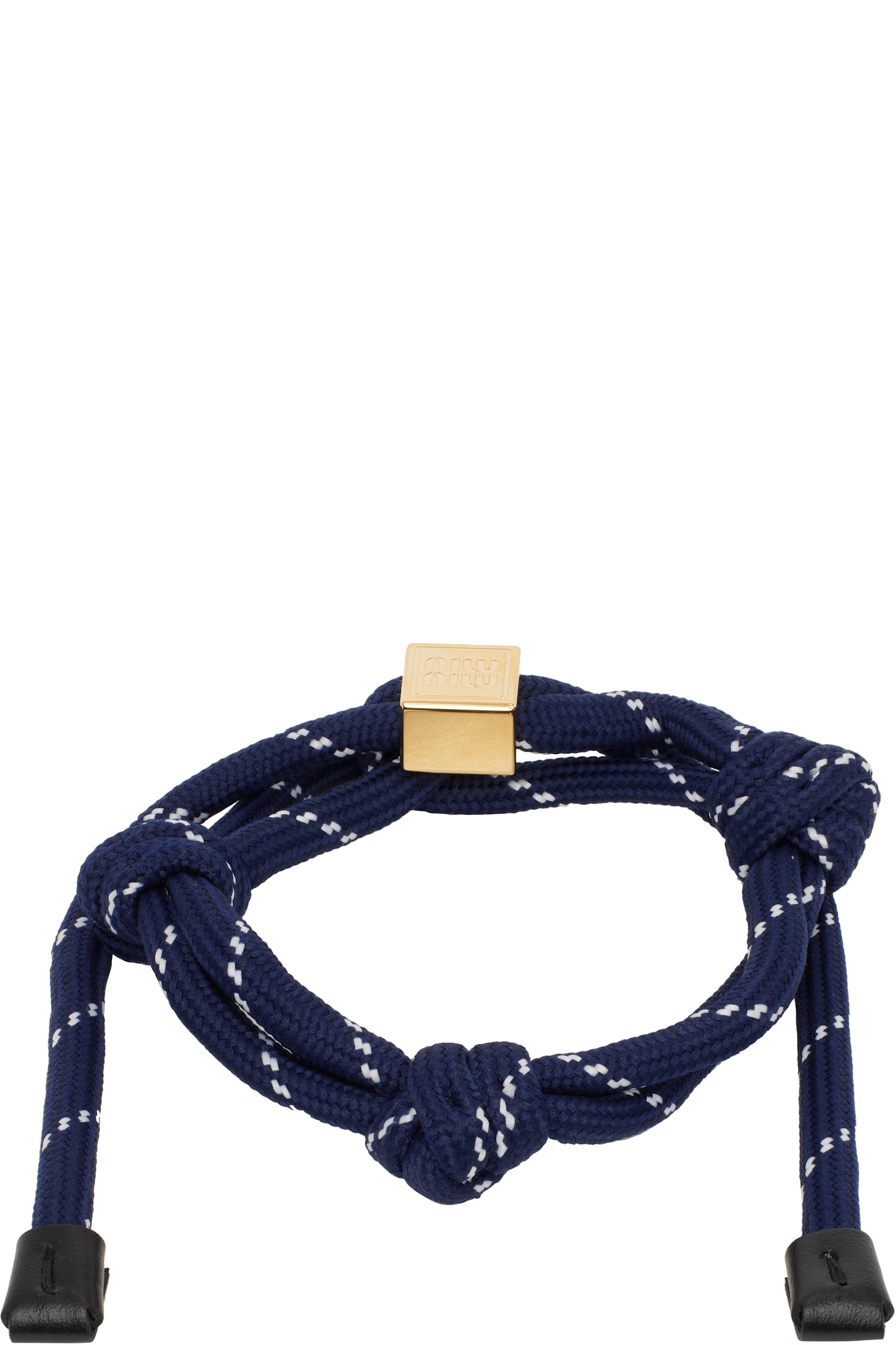 Miu Miu - Bracelet noir en cordelette