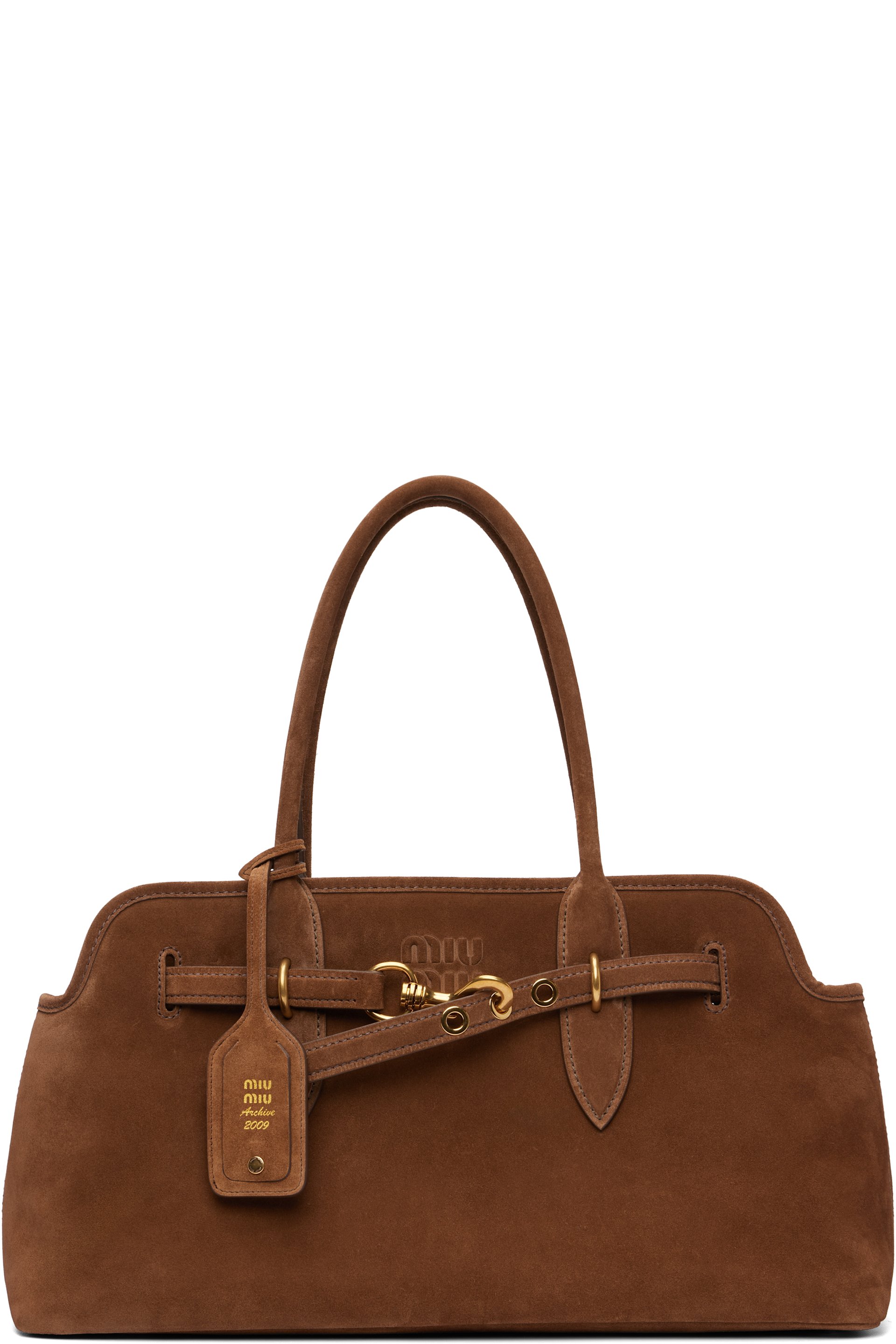 Miu Miu - Sac Aventure brun en suède