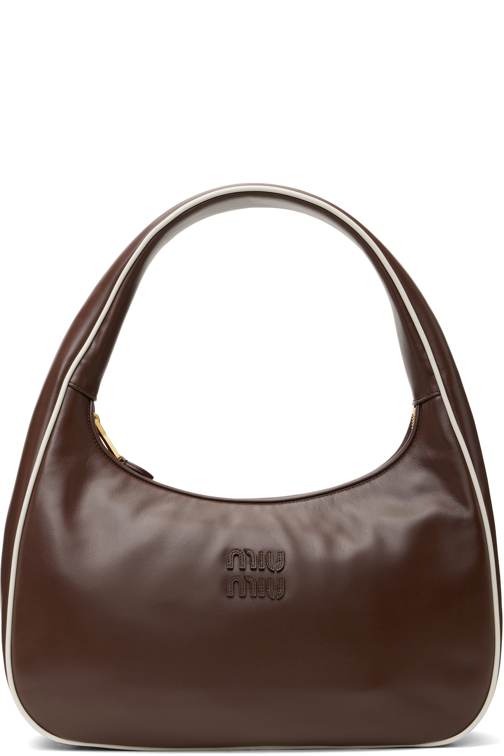 Miu Miu - Sac Wander brun en cuir