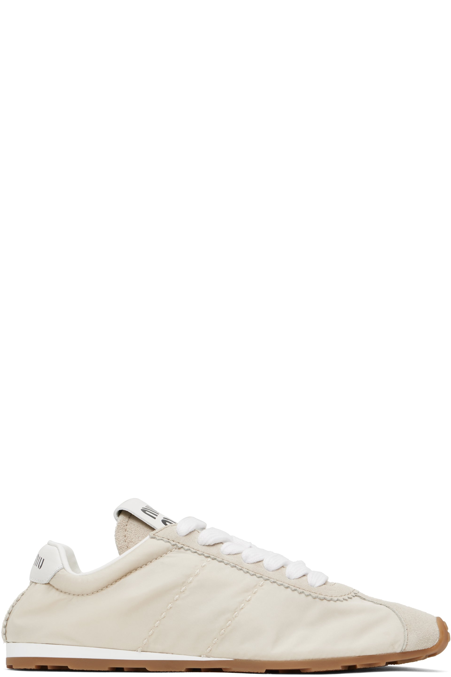 Miu Miu - Baskets Plume beiges