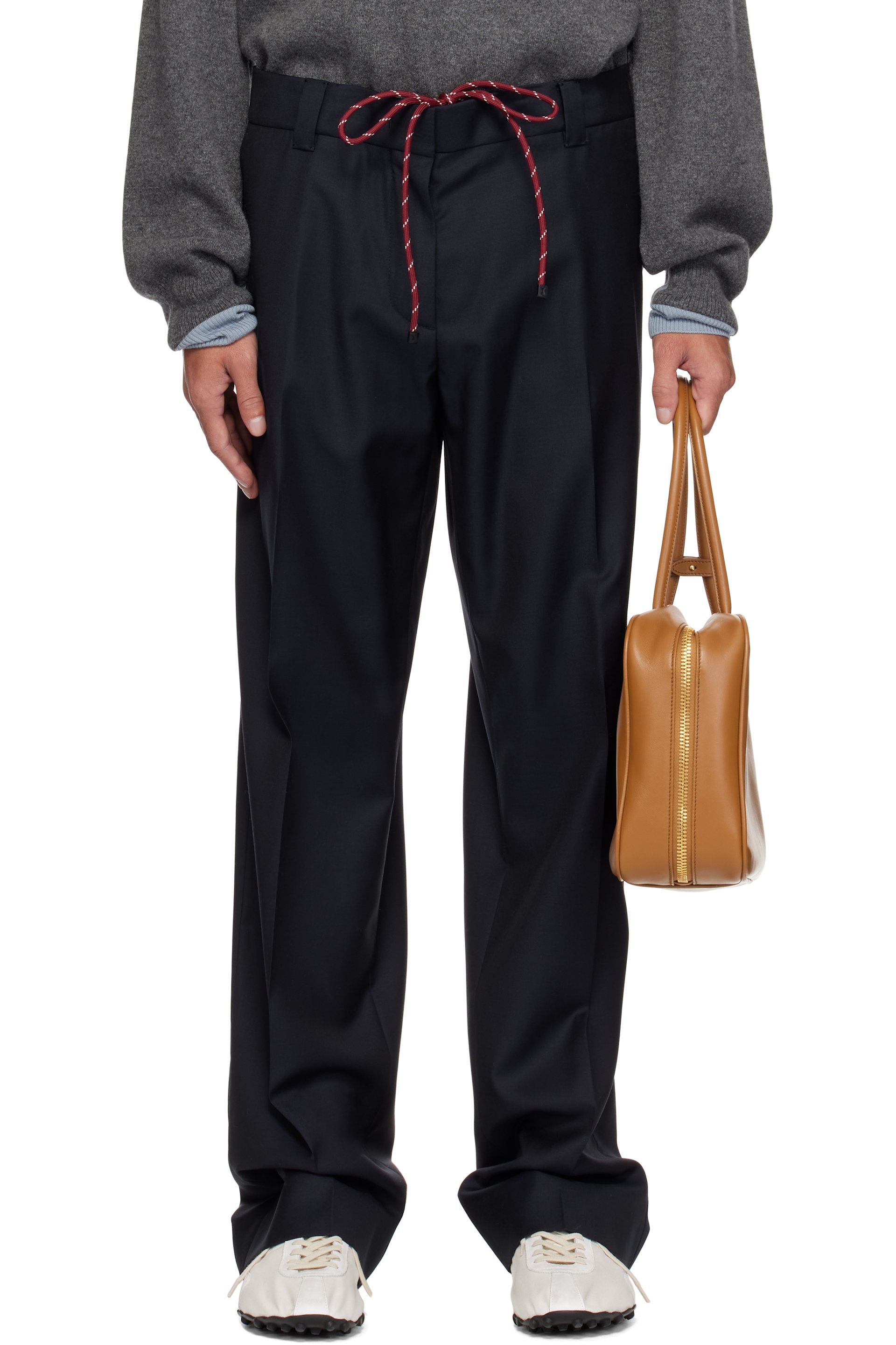 Miu Miu - Pantalon Batavia bleu marine