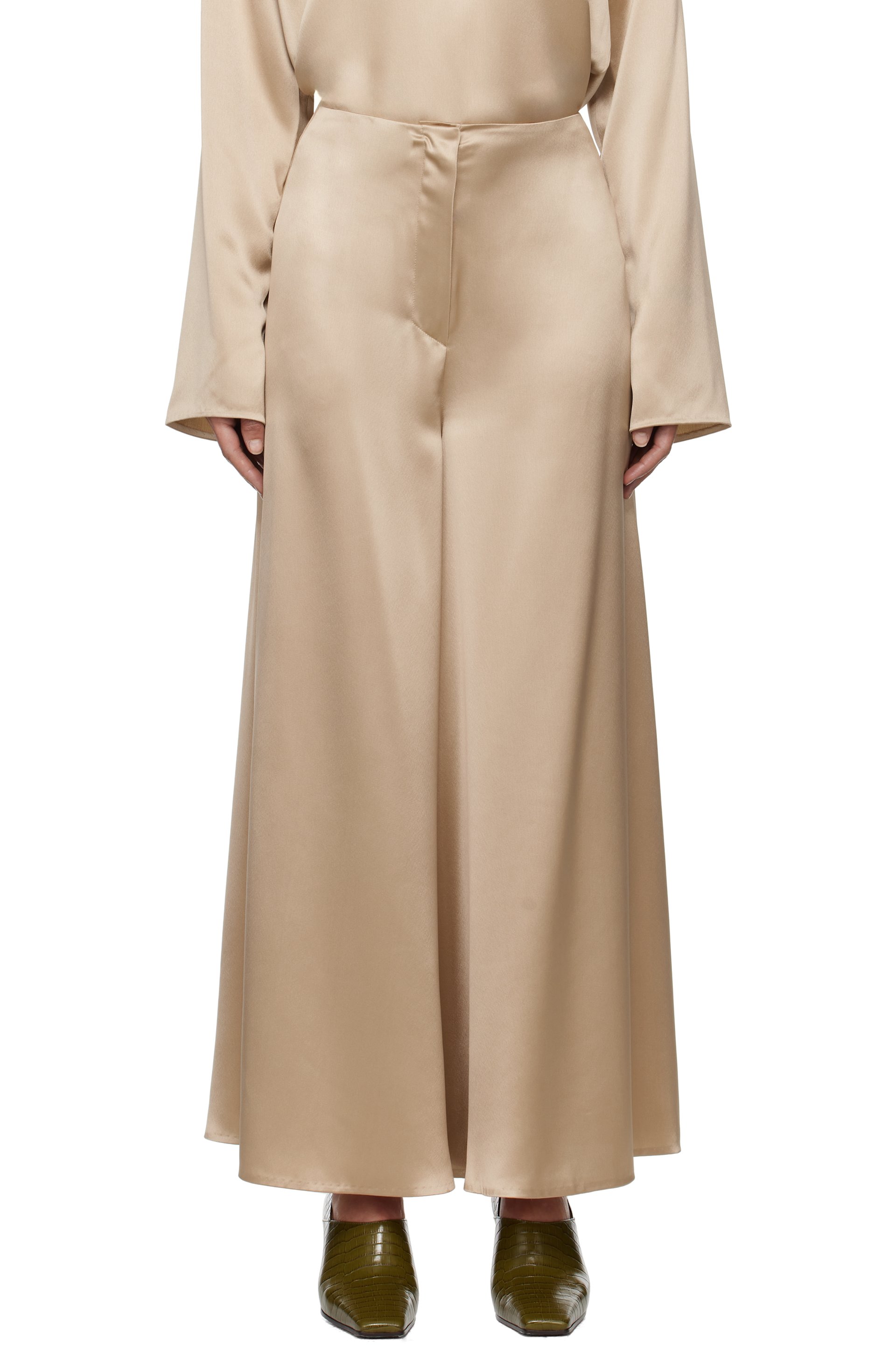 Nanushka - Pantalon Zaniah beige