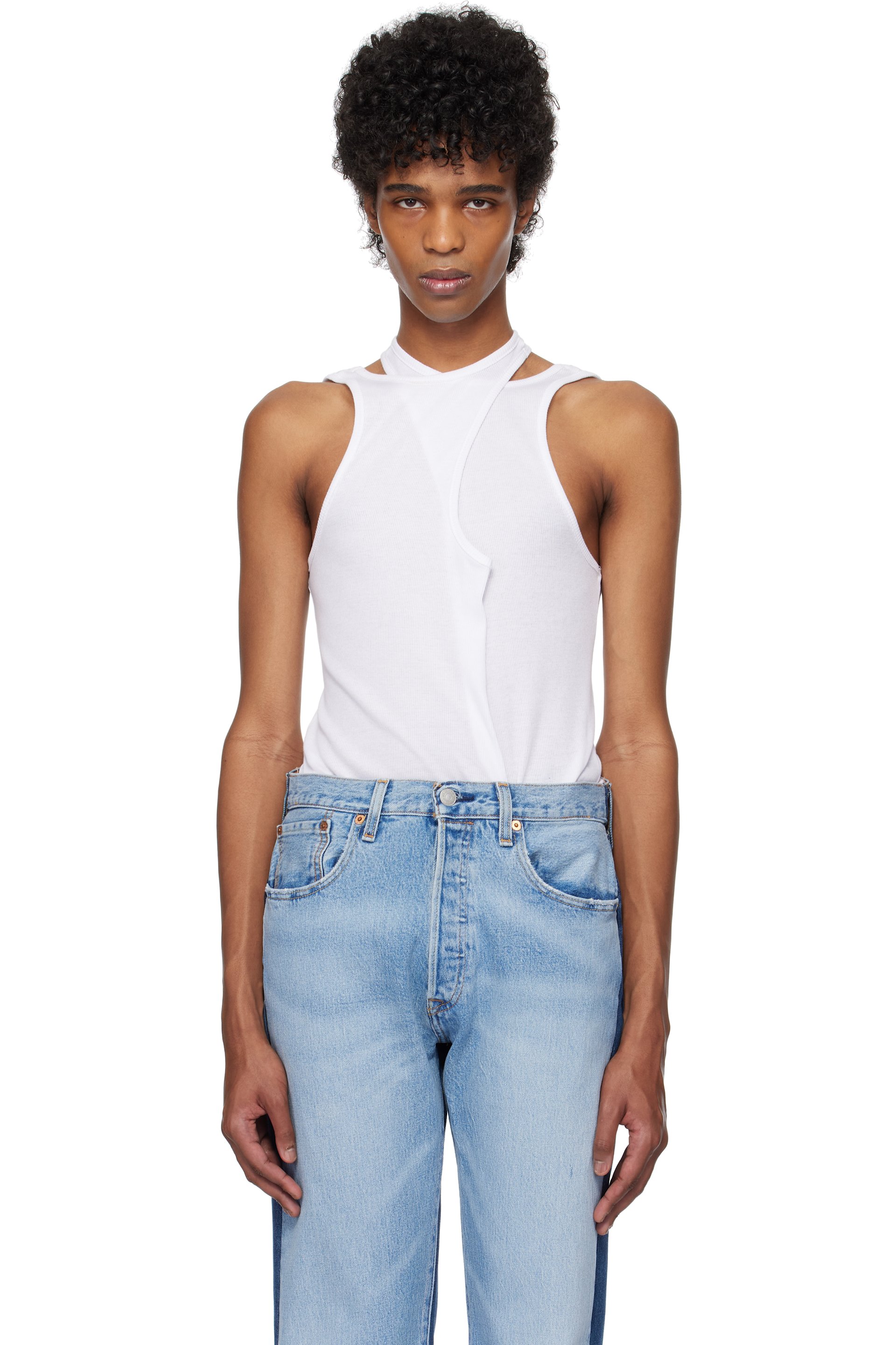 Bless - White Twintank Tank Top