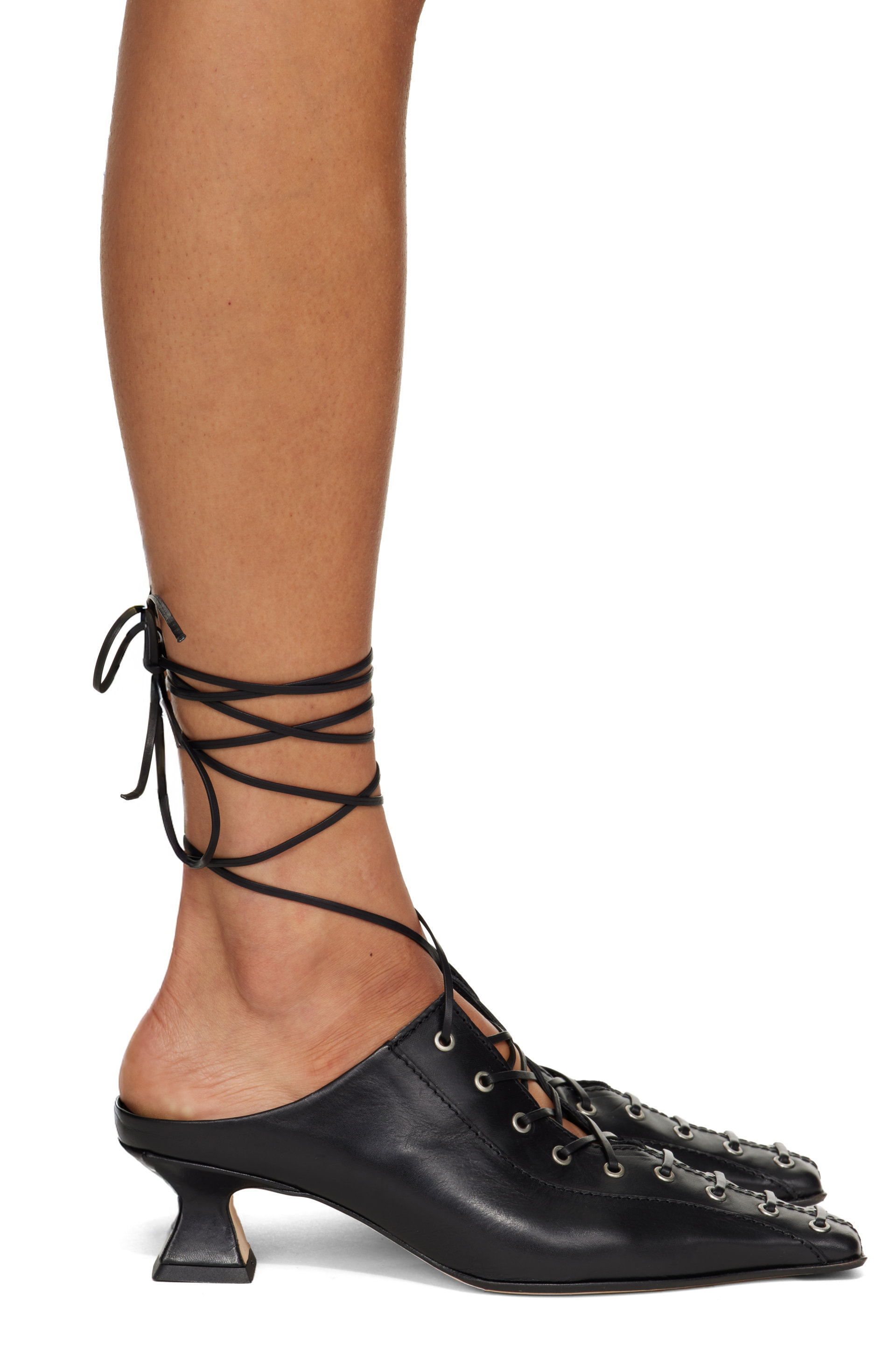 Miista - Black Asia Courts Mule Heels