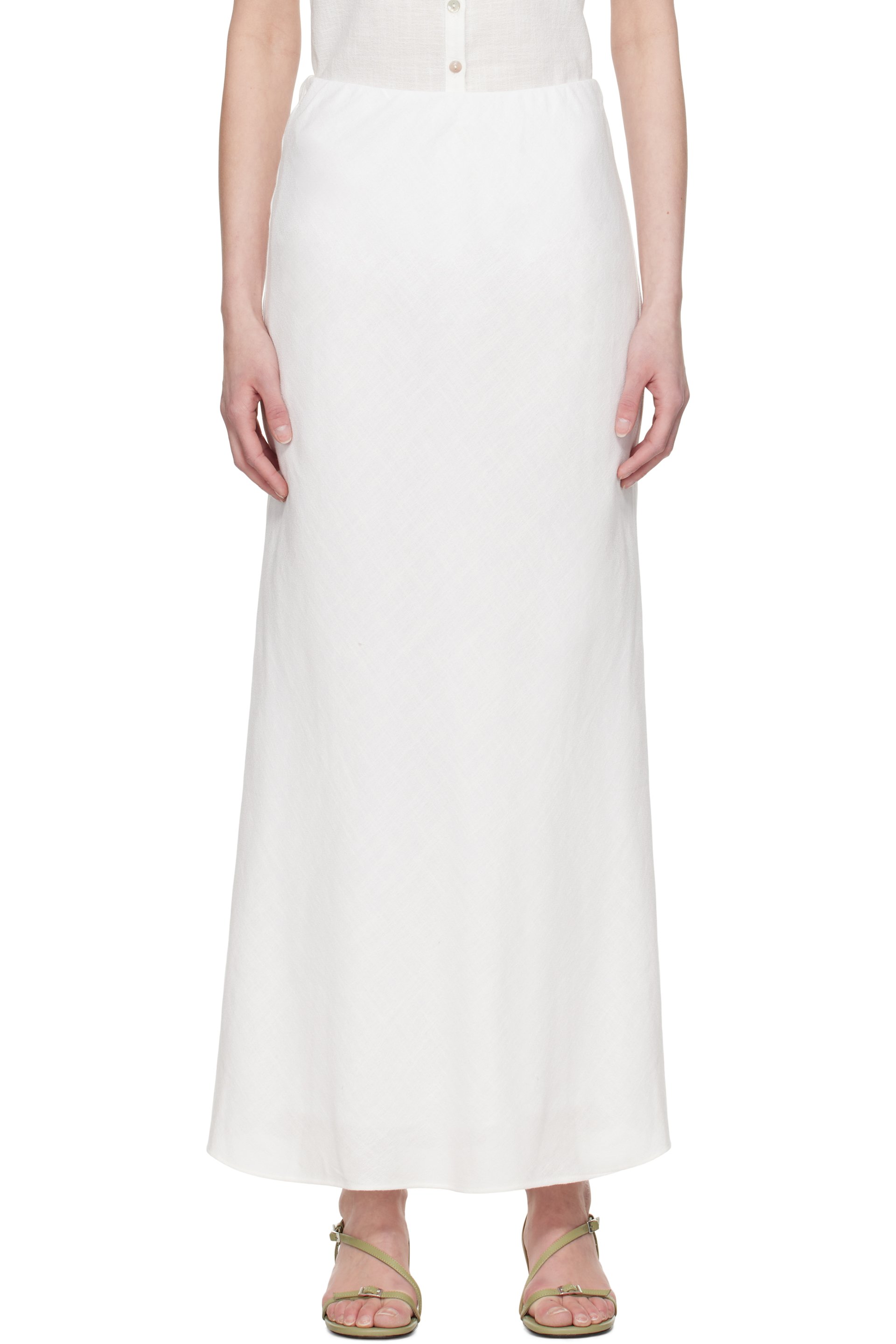 BEC + BRIDGE - Jupe longue Everly blanche