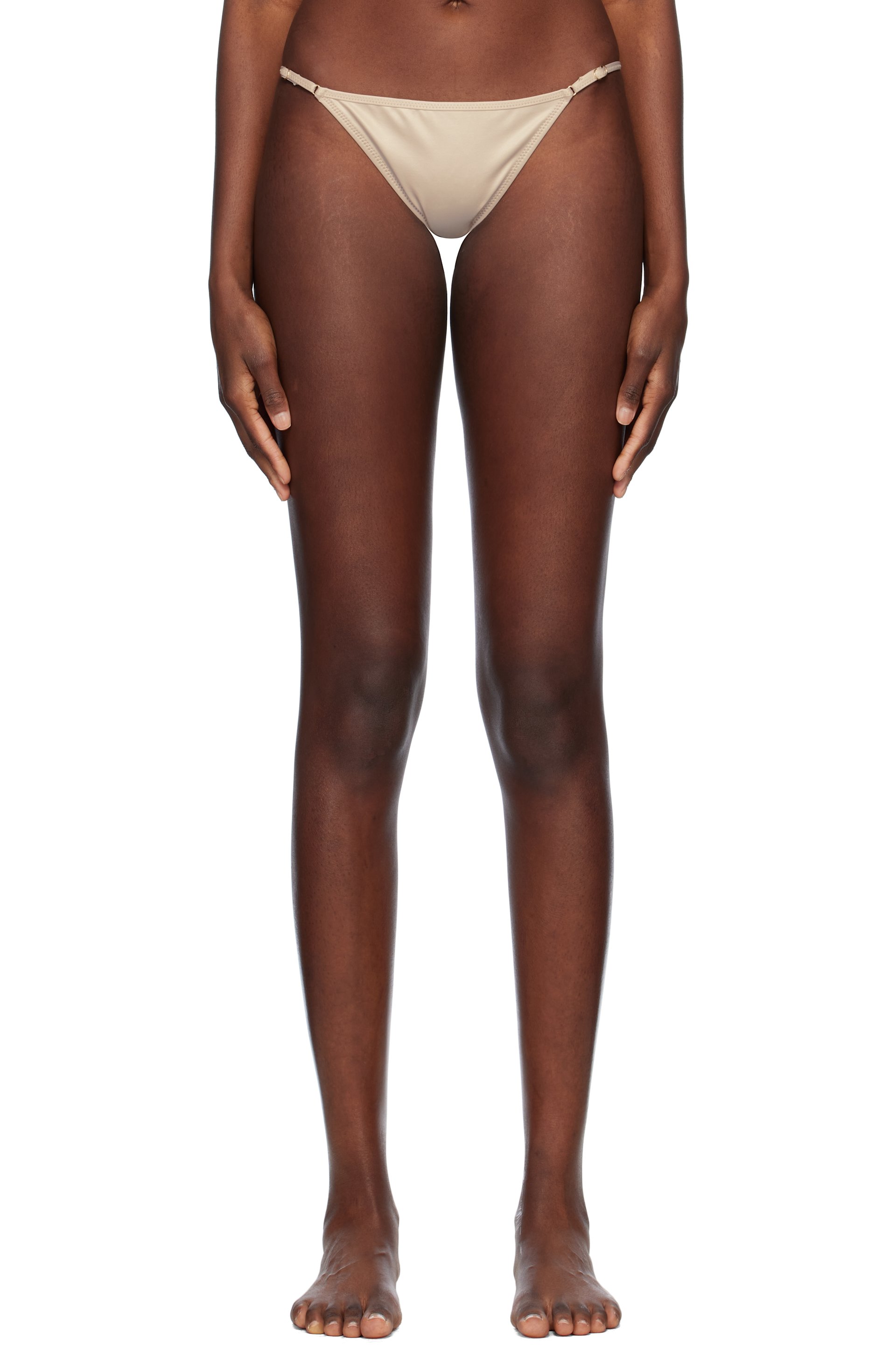 Yasmine Eslami - Culotte de bikini Laura taupe