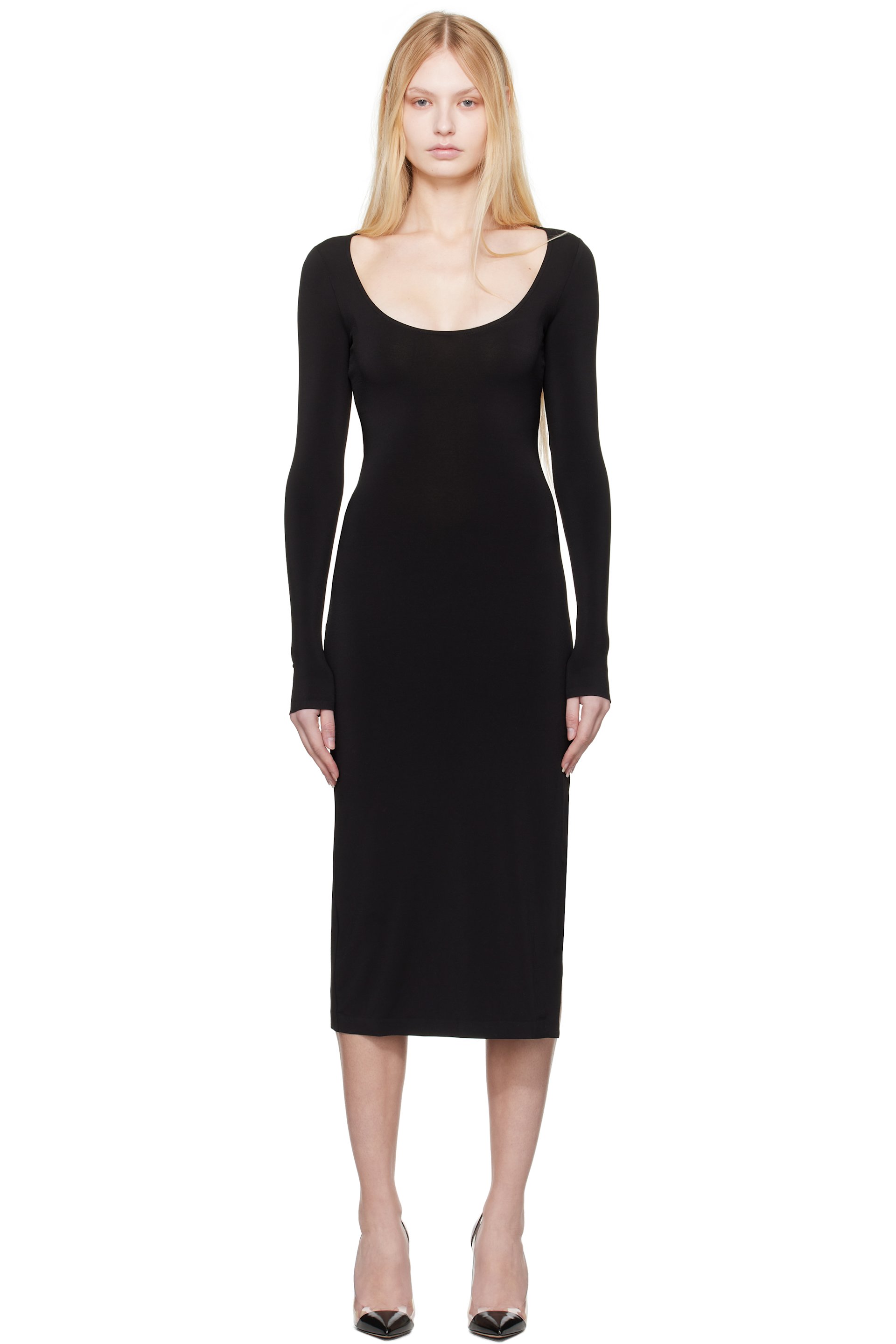 GUIZIO - Robe midi Sander noire
