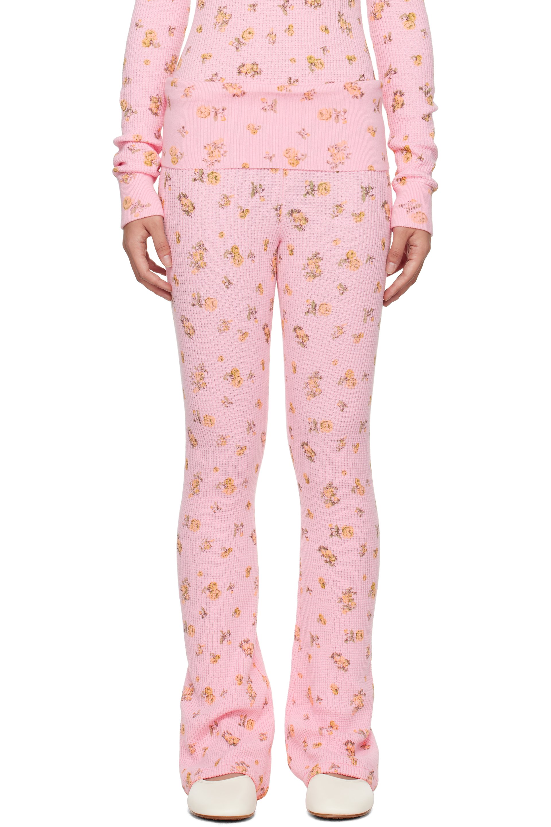 GUIZIO - Pantalon de détente évasé isotherme rose