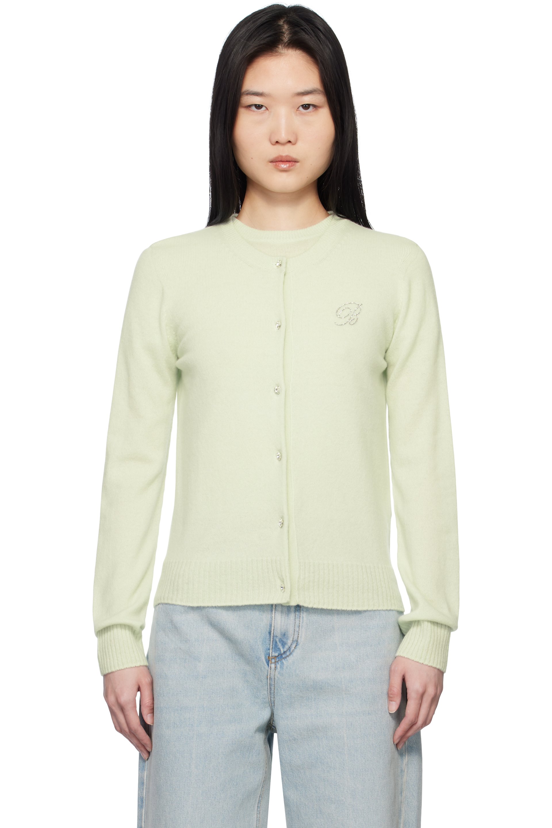 Blumarine - Cardigan vert en cachemire