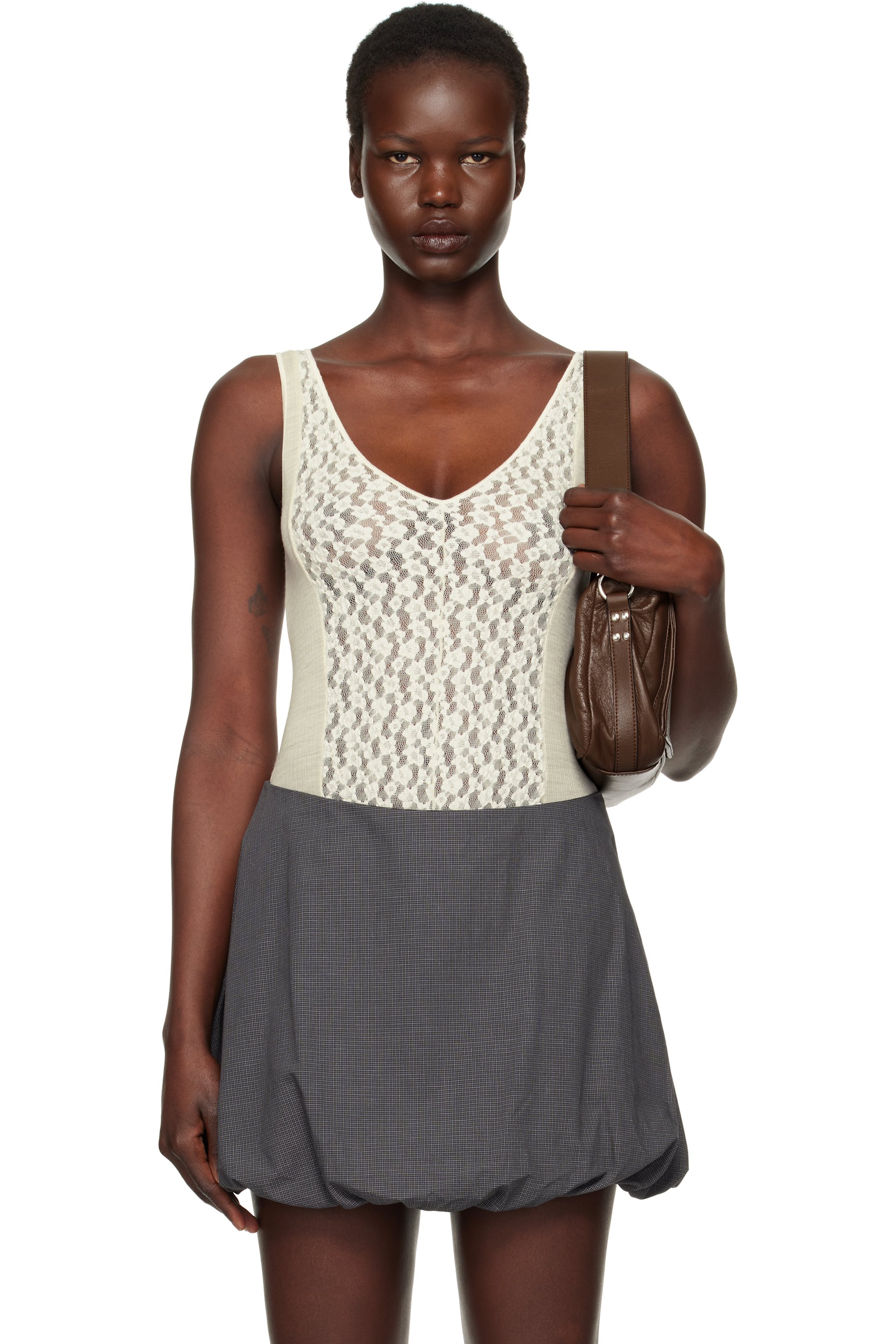 Baserange - Off-White Crescent Bodysuit