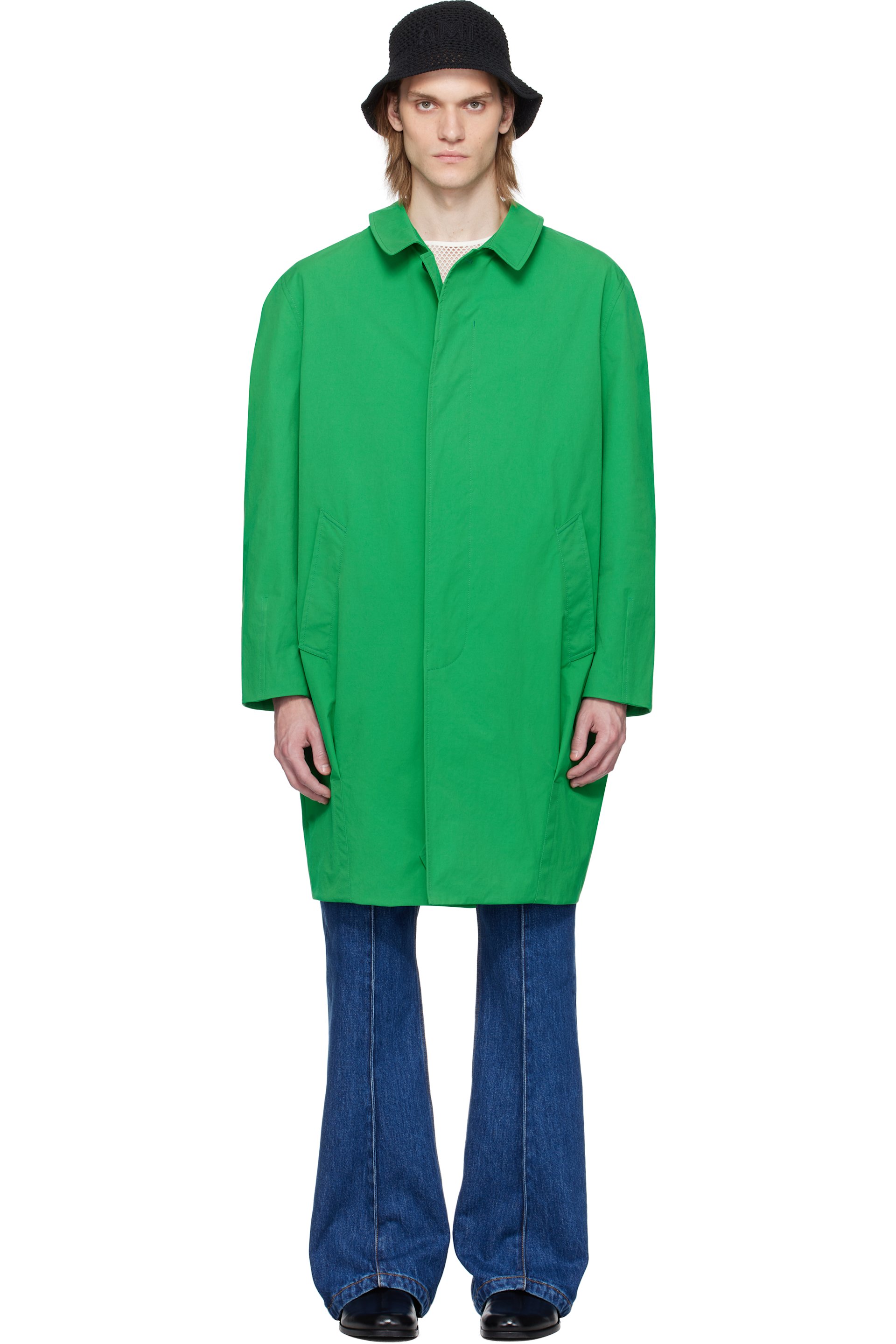 Bally - Manteau vert en sergé