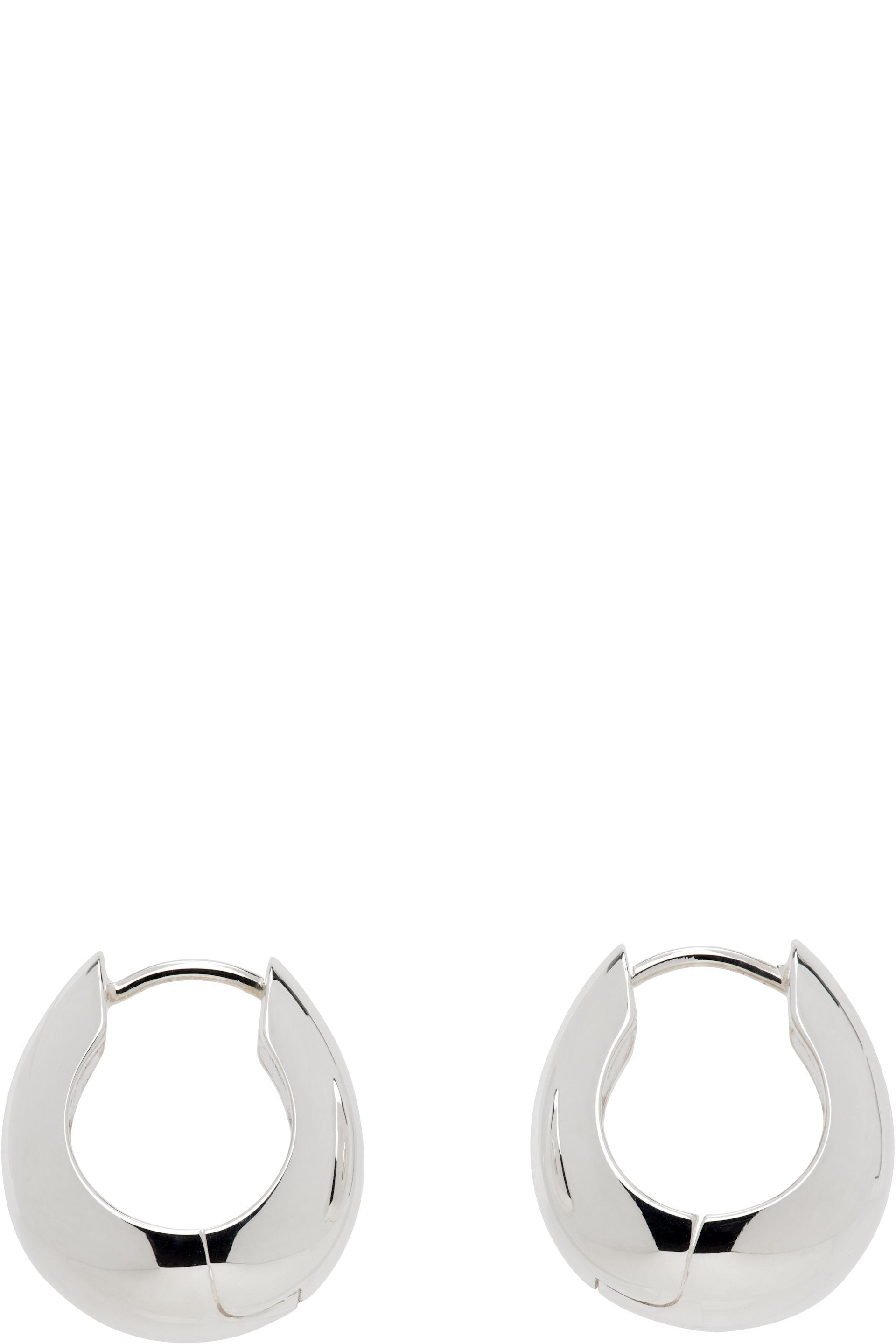Sophie Buhai - Boucles d'oreilles à anneau argentées à fermoir à charnière