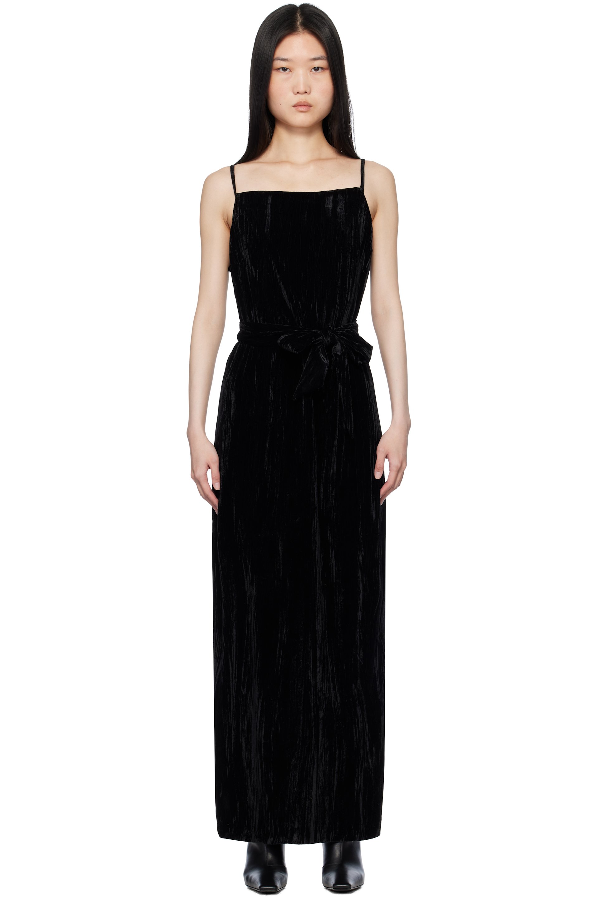 Holzweiler - Black Cygnet Velvet Maxi Dress