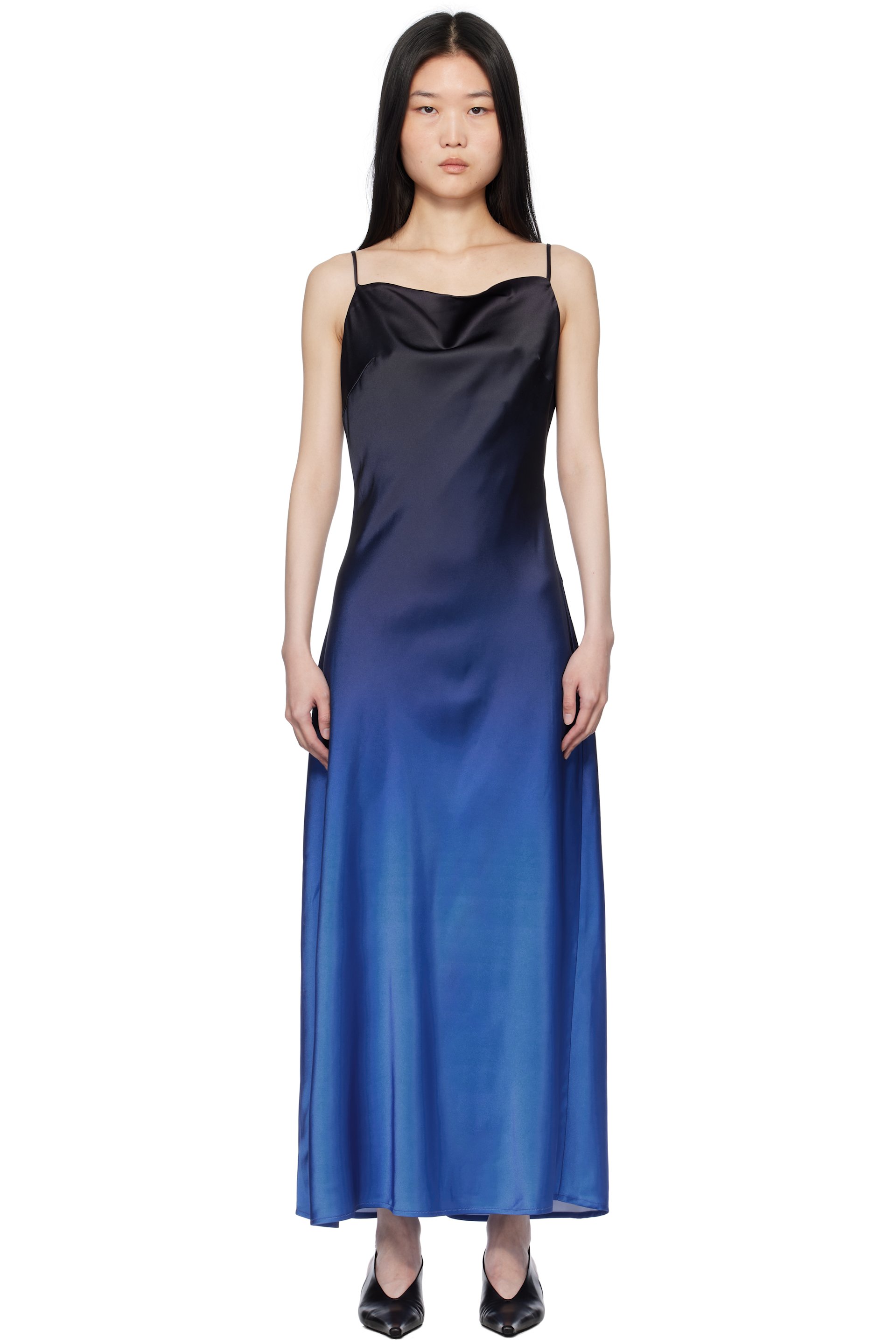 Holzweiler - Navy & Blue Eila Print Maxi Dress