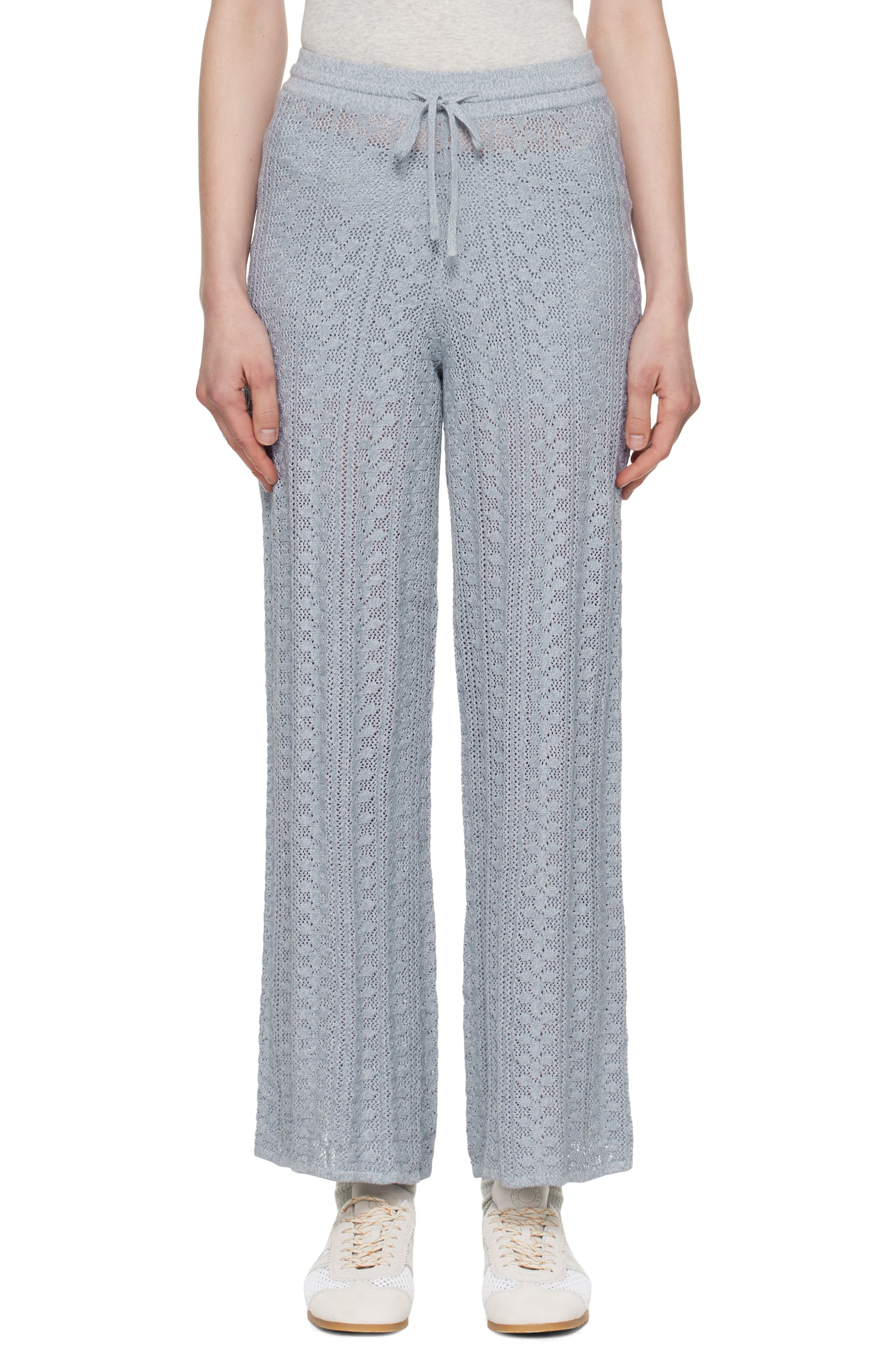 Holzweiler - Blue Kelp Crochet Trousers