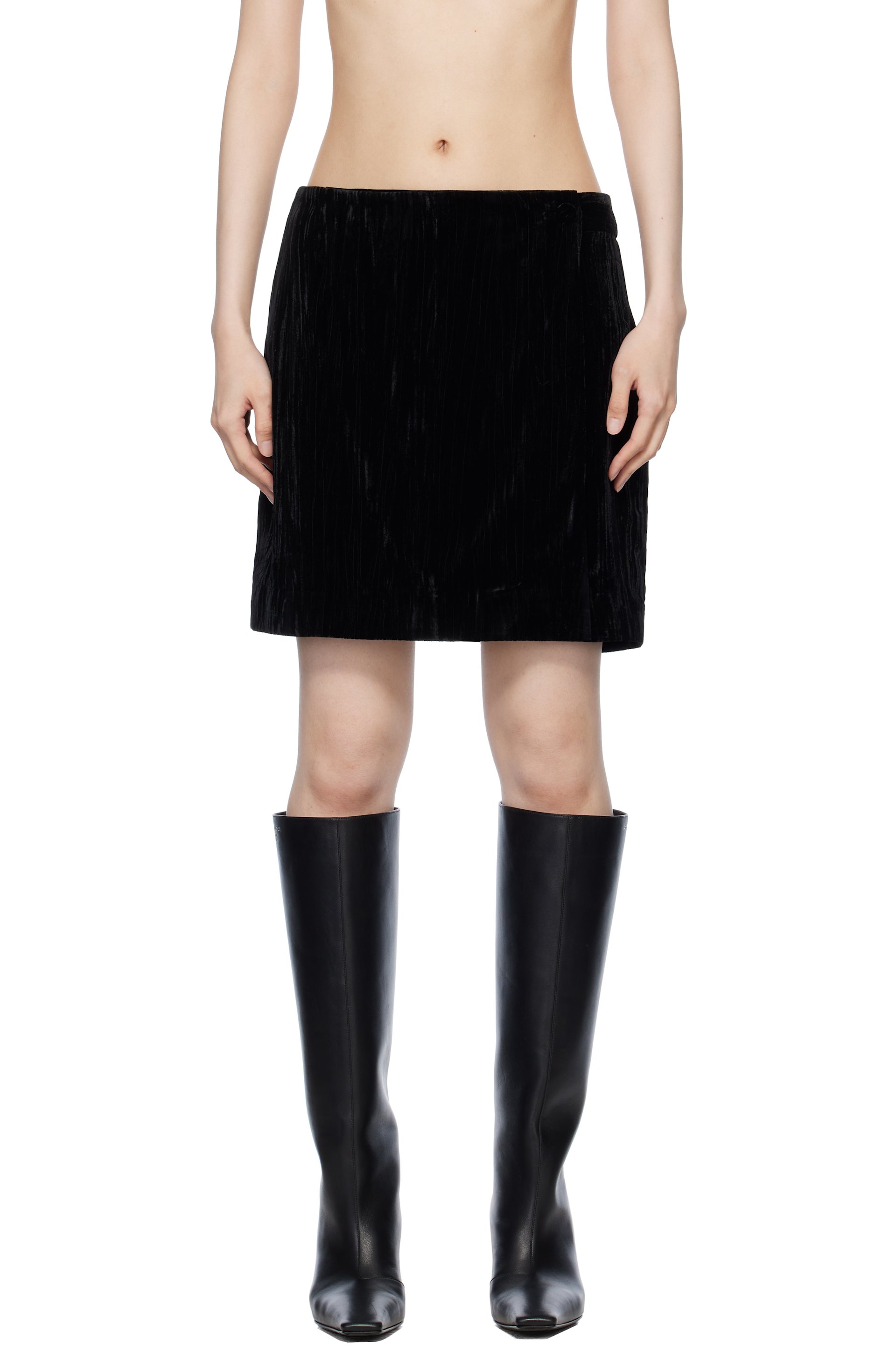 Holzweiler - Black Cygnet Velvet Miniskirt