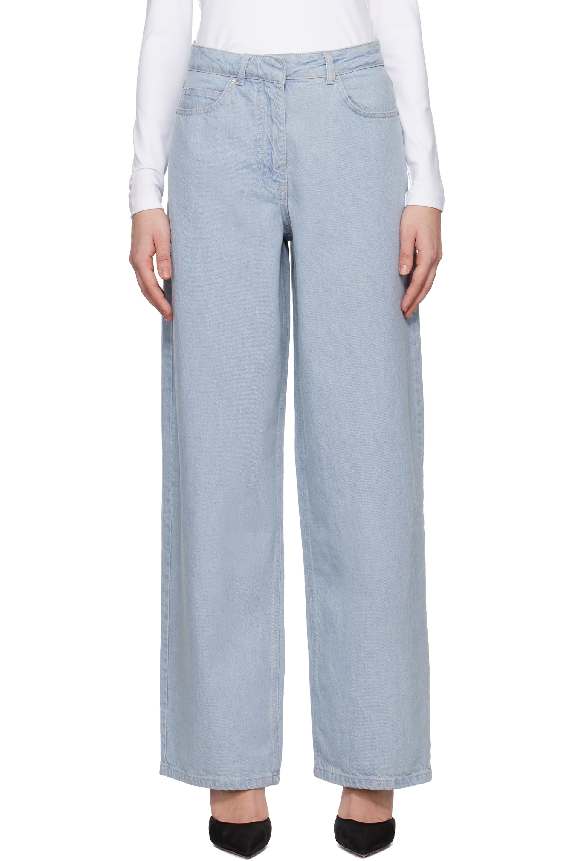 REMAIN Birger Christensen - Jean bleu à coupe cocon