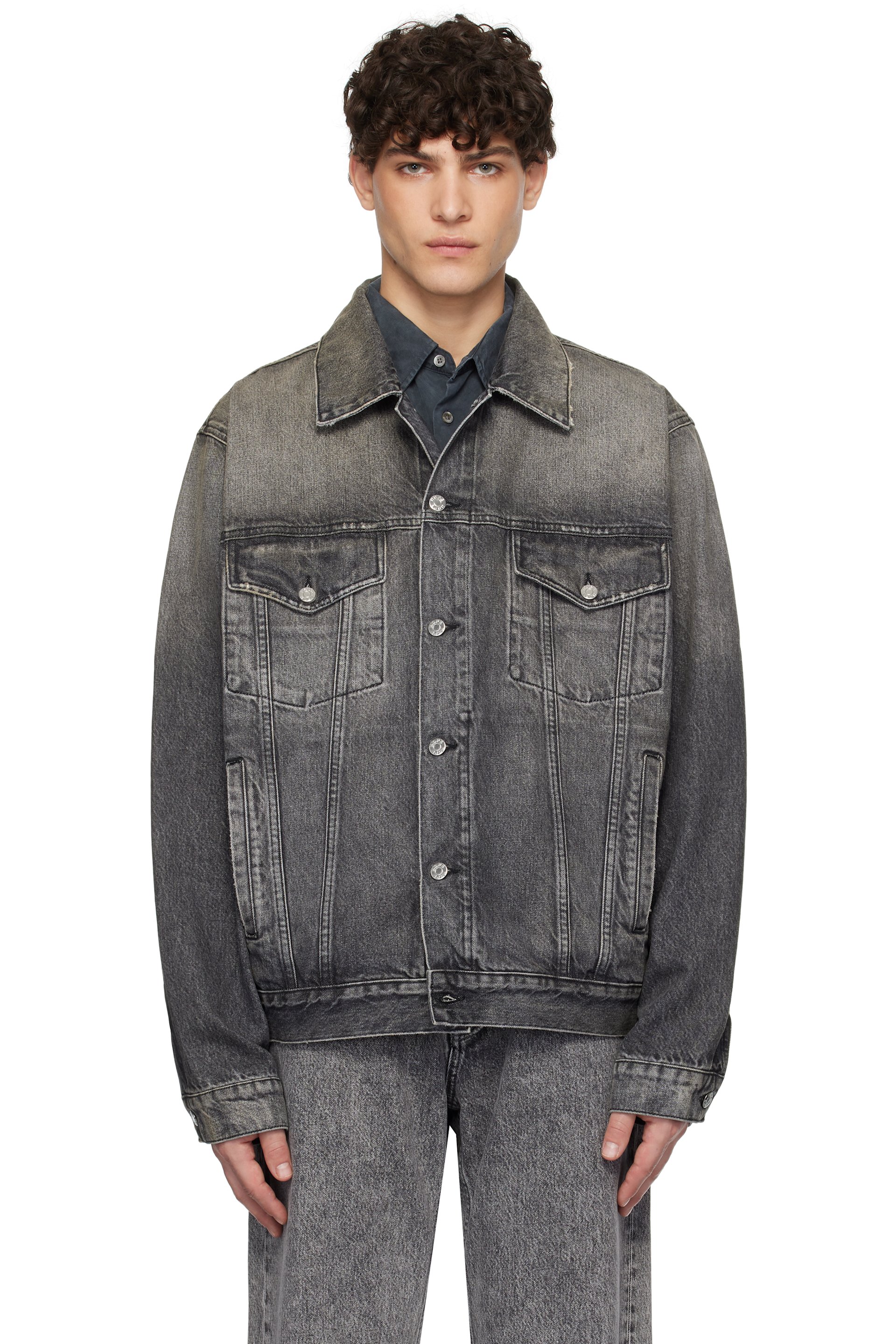 ジャケット・アウター hope HOPE: Gray Bold Denim Jacket | SSENSE