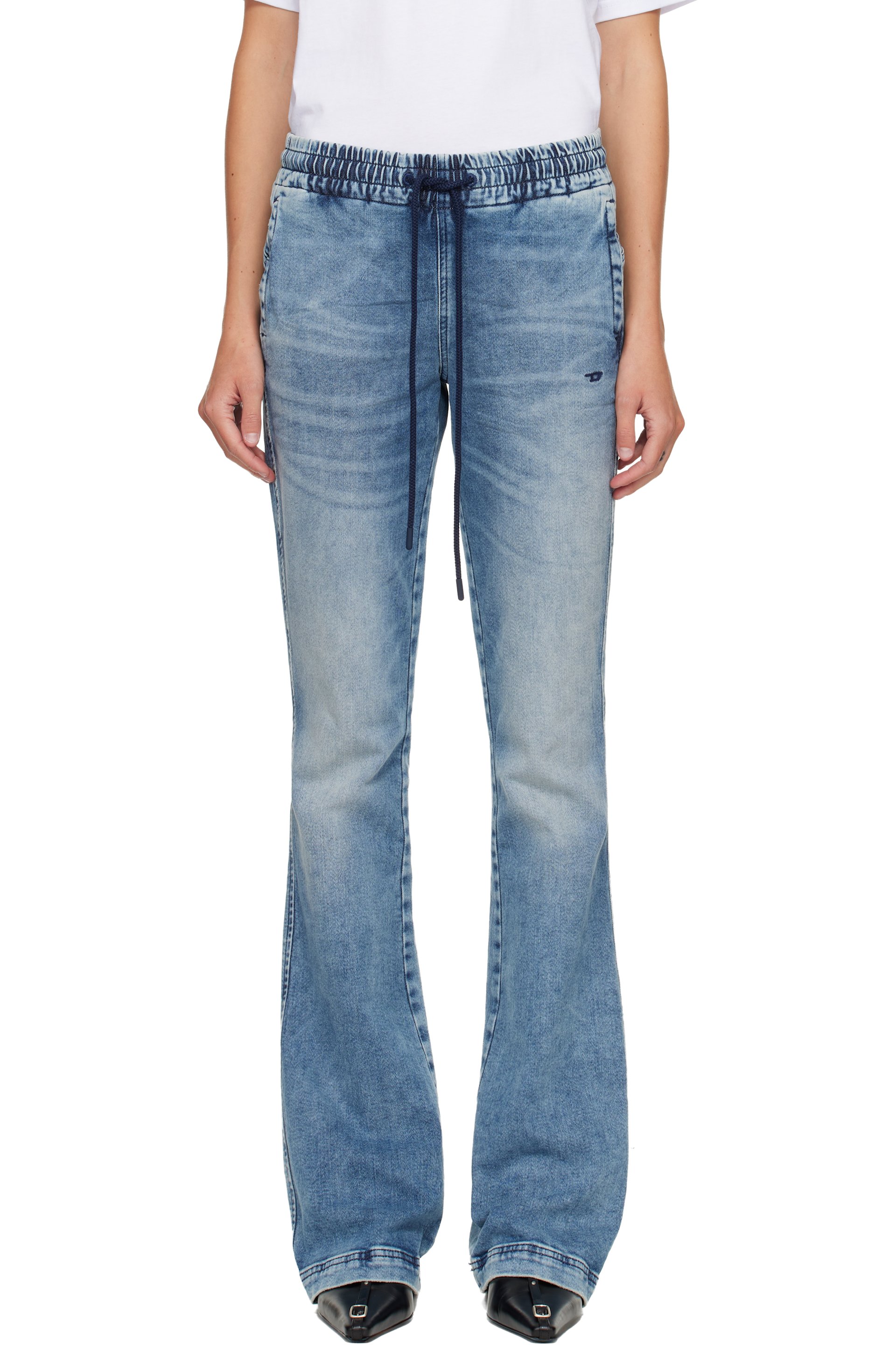 Diesel - Pantalon de détente semi-évasé 2069 Ebbey bleu en JoggJeans