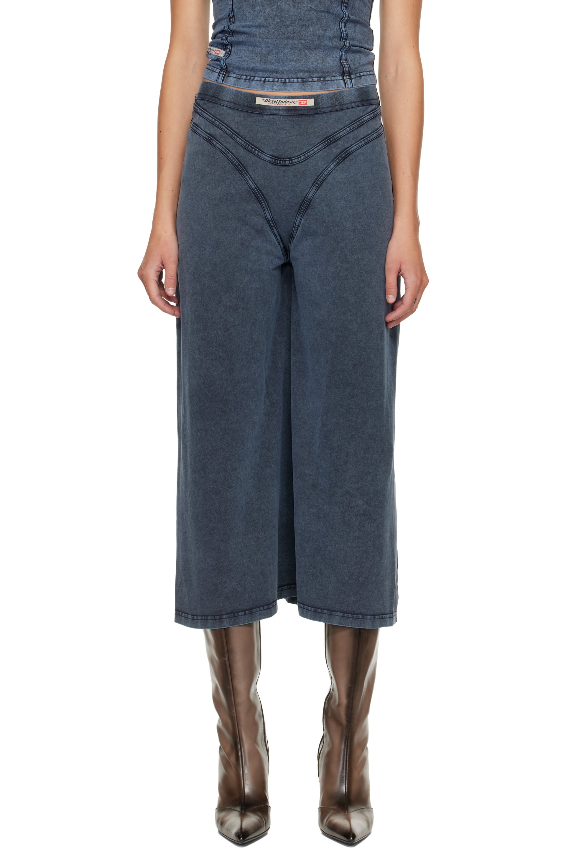 Diesel - Jupe midi Alline bleue