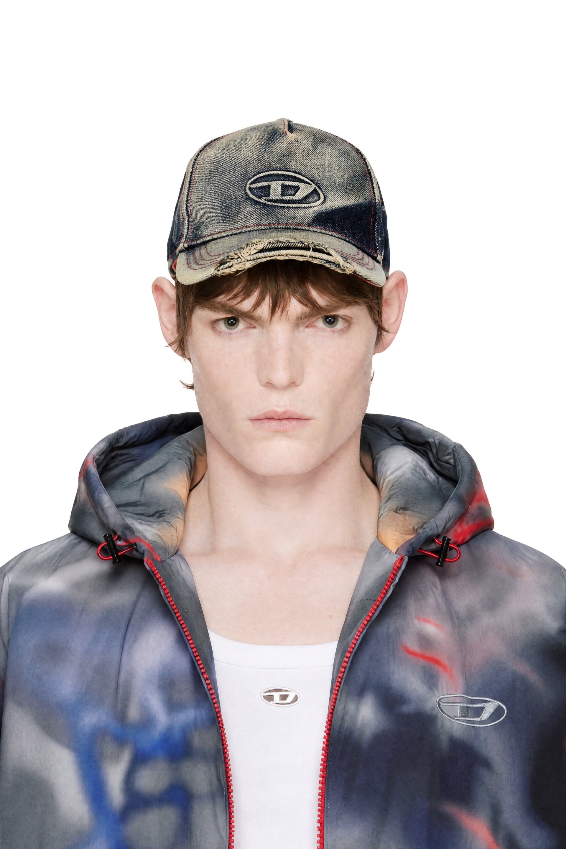 Diesel - Blue Treated Denim Baseball Cap