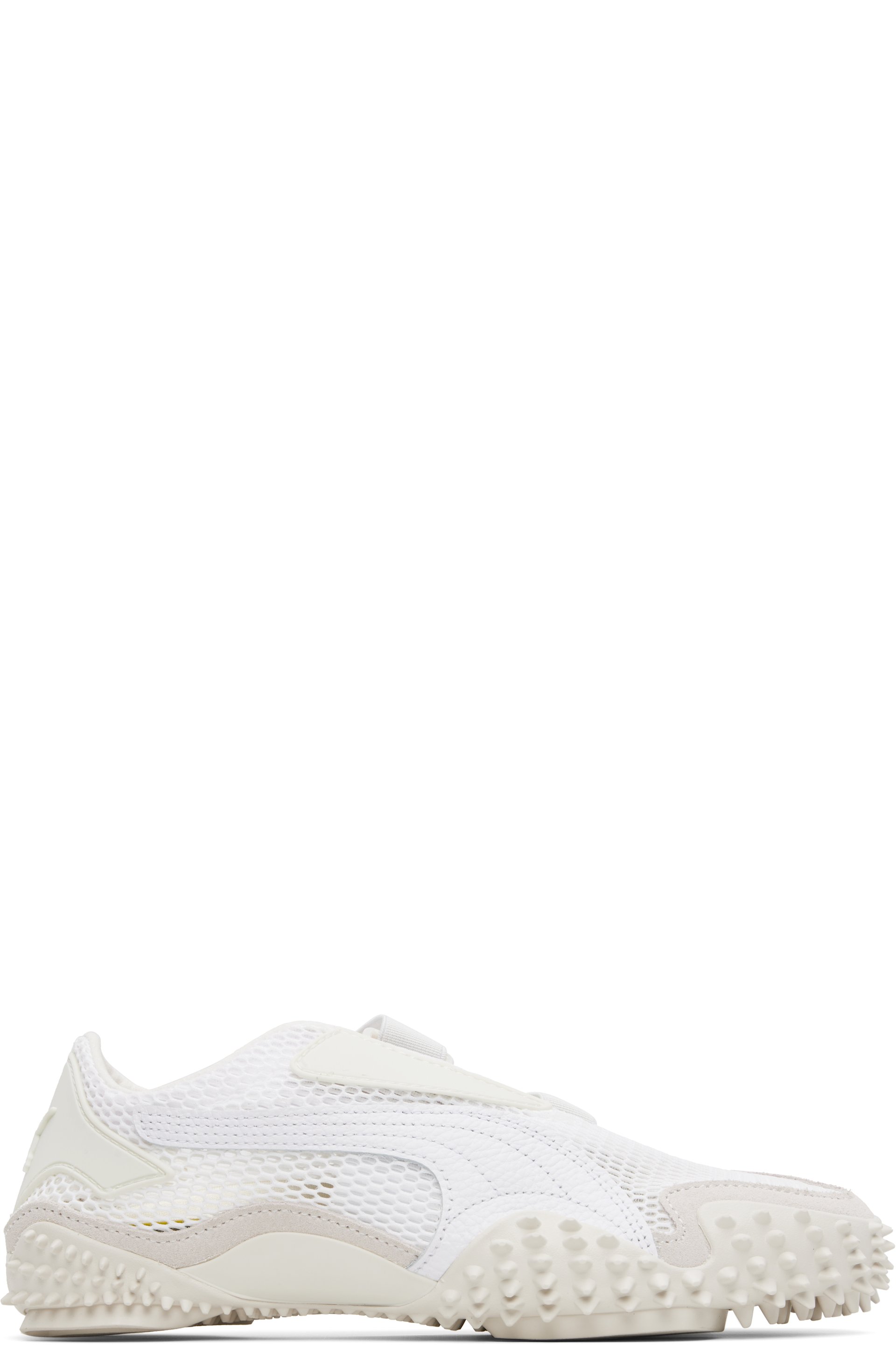 PUMA - White & Gray Mostro Mesh Sneakers