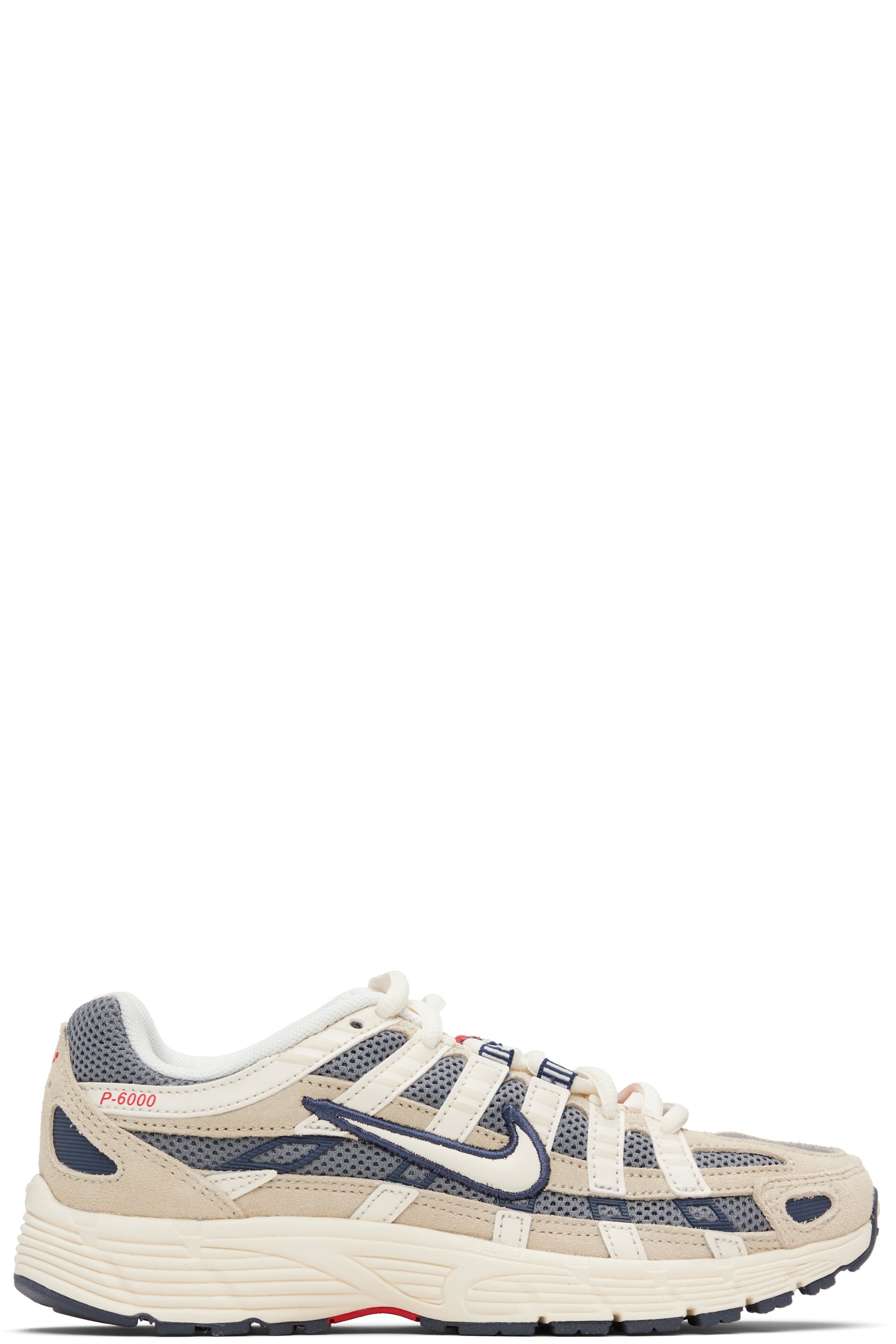 Nike - Baskets P-6000 gris et taupe en suède