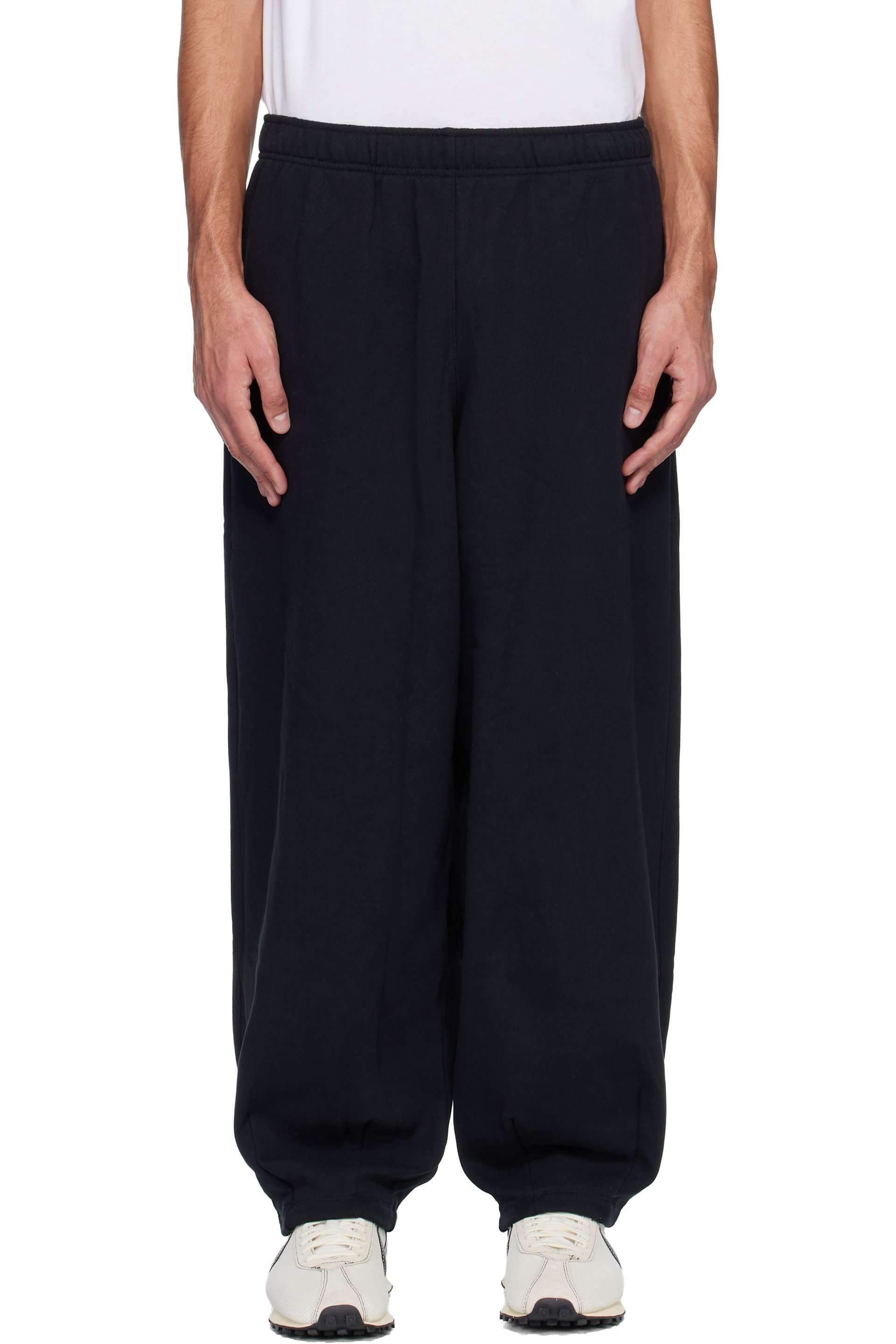 Nike - Pantalon de survêtement surdimensionné noir à logo - Club