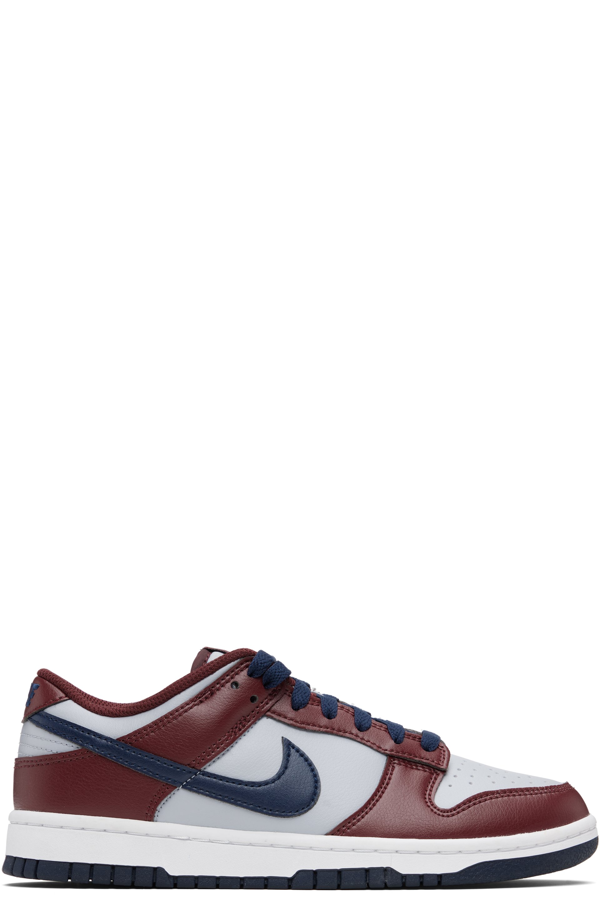 Nike - Burgundy & Gray Dunk Low Retro Sneakers