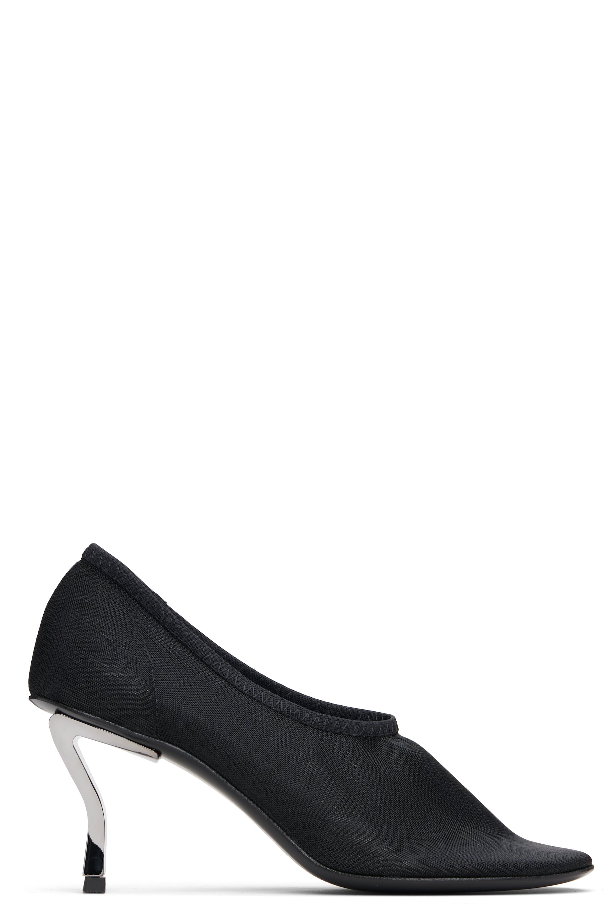 Nicole Saldaña - Chaussures à talon Harper noires en filet