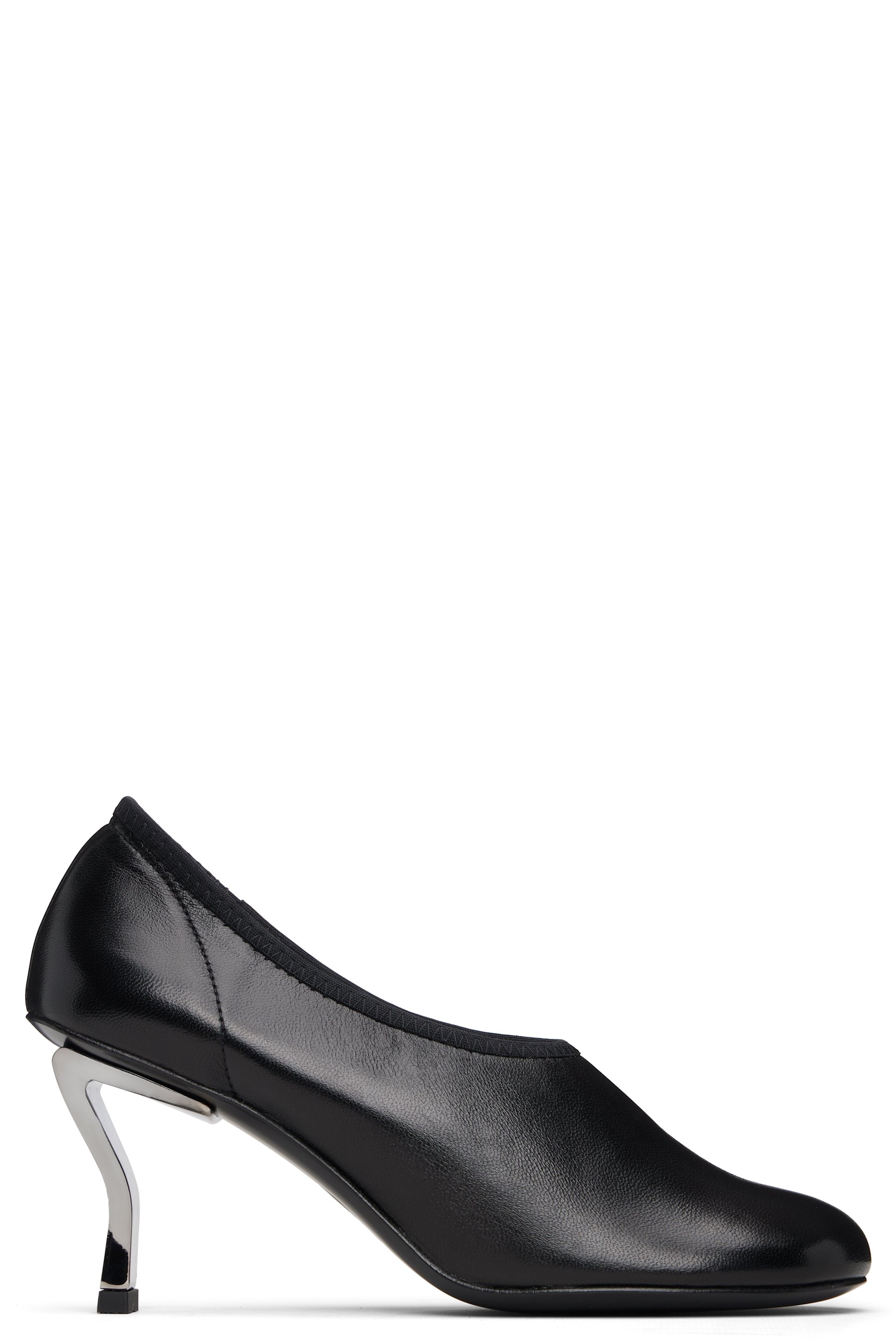 Nicole Saldaña - Chaussures à talon Harper noires en cuir