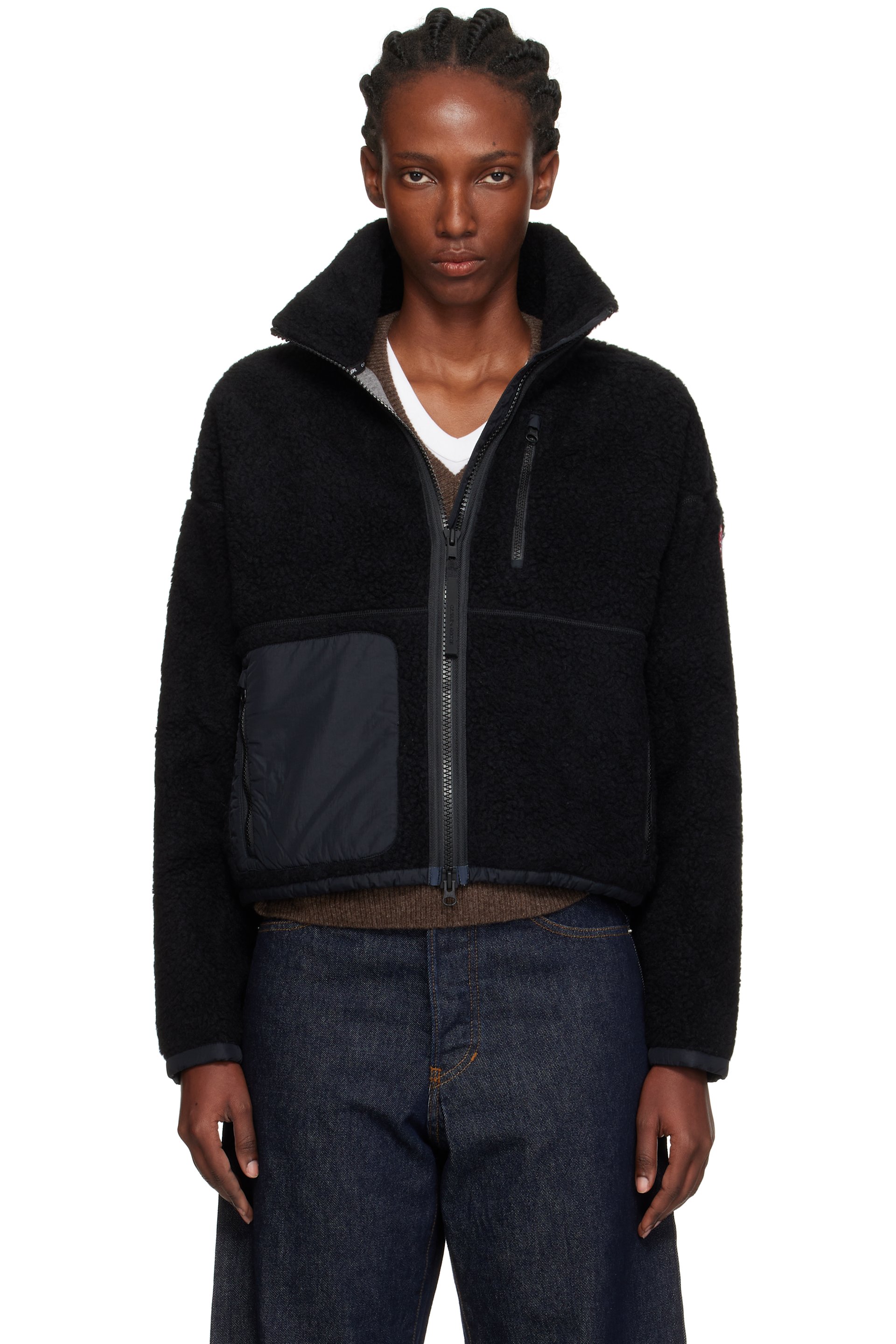 Canada Goose - Pull Simcoe noir en molleton à glissière