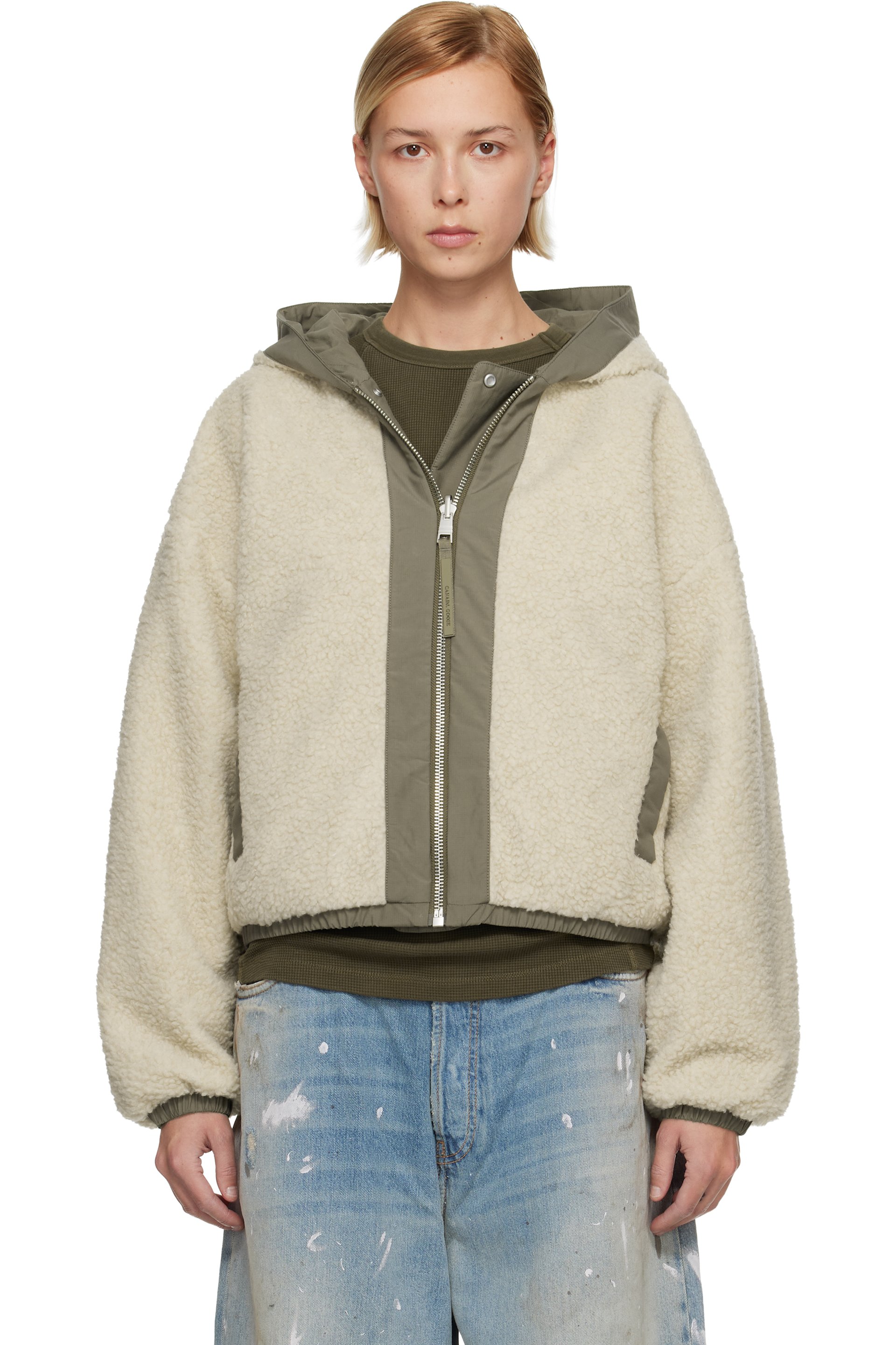 Canada Goose - Blouson réversible Alberni vert à envers en molleton