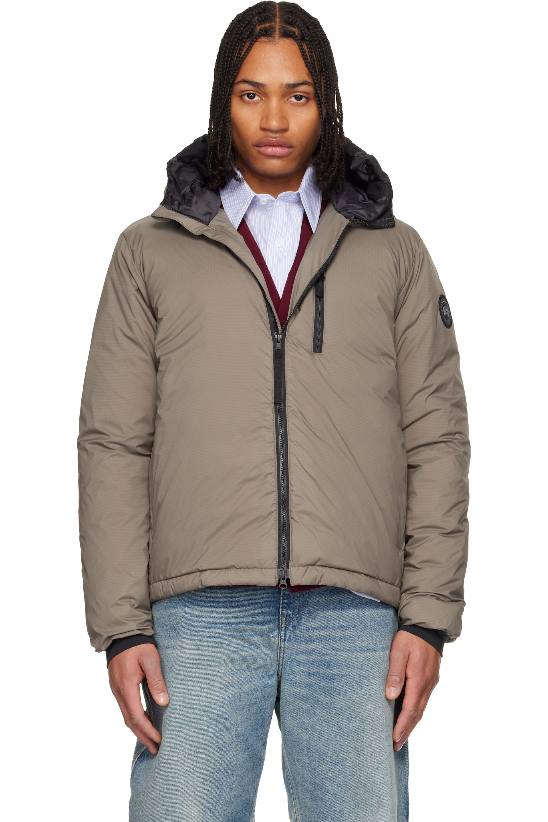 Canada Goose - Taupe 'Black Label' Lodge Hooded Down Jacket