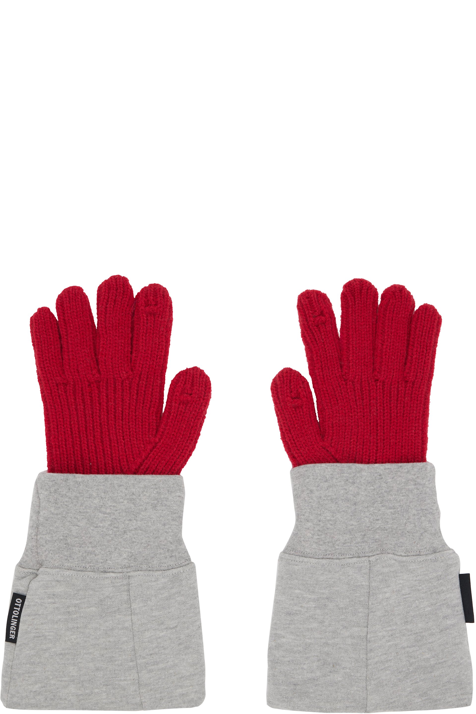 Ottolinger - Red & Gray Deconstructed Sleeve Glove