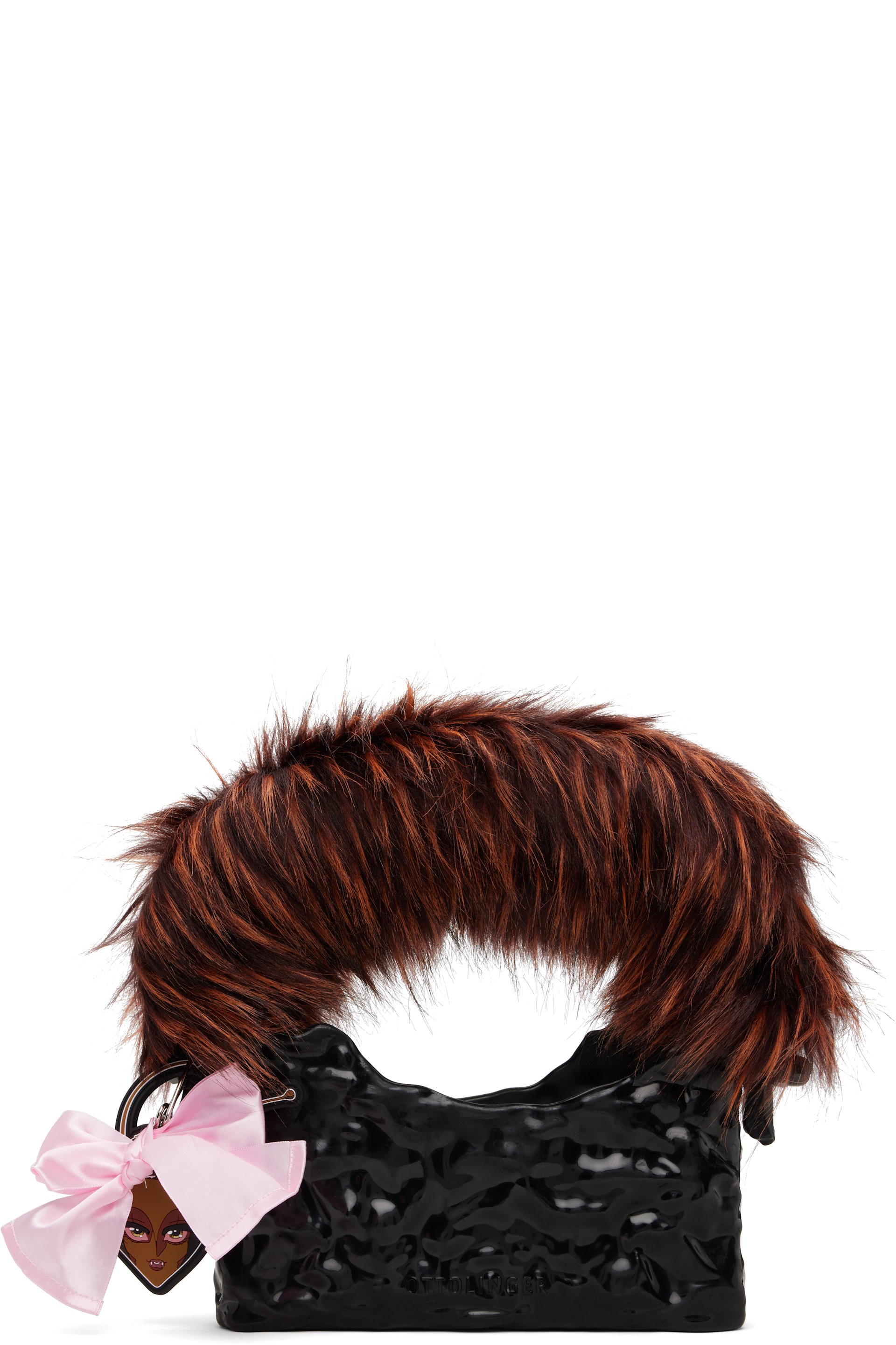 Ottolinger - Black Furry Baguette Ceramic Bag