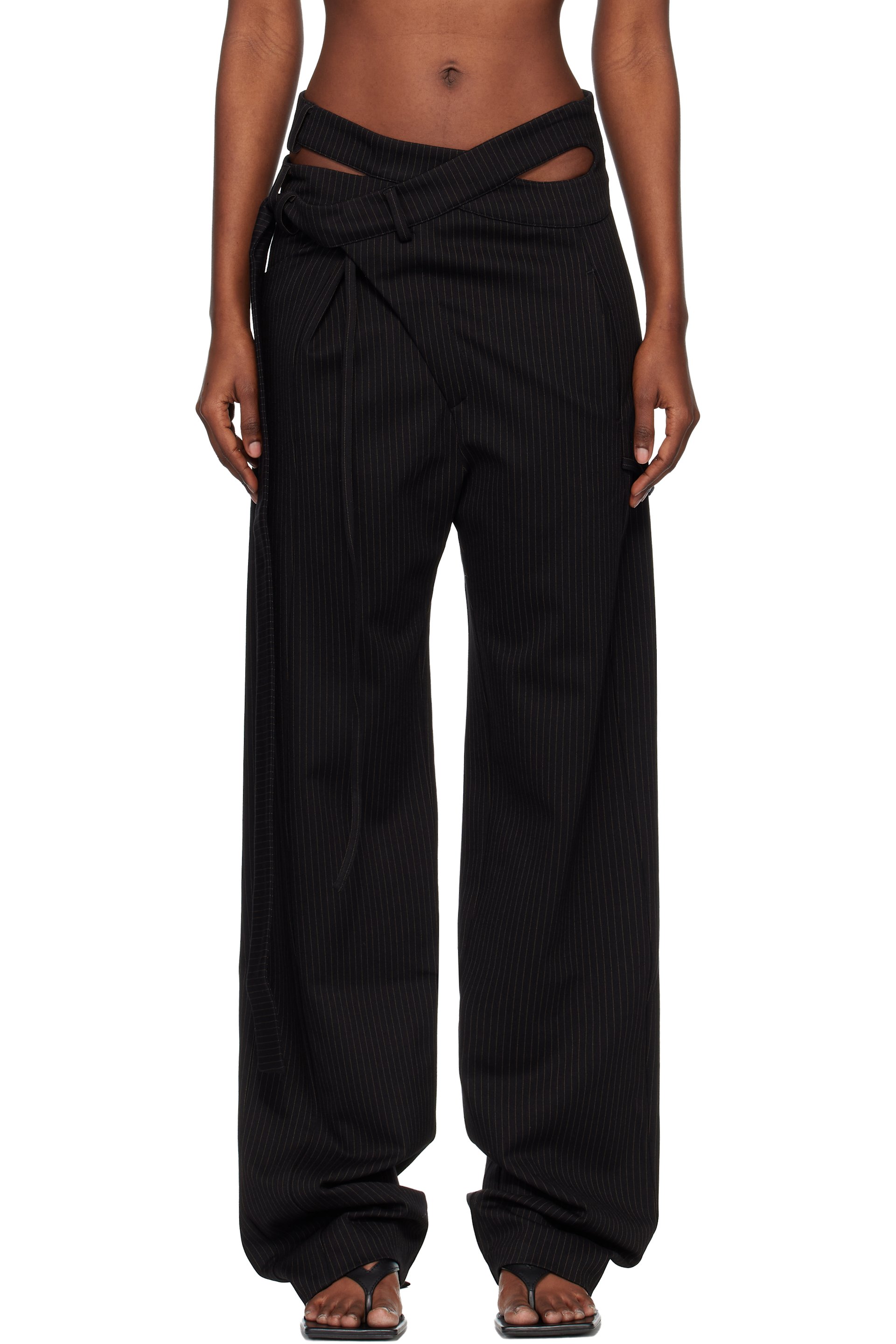 Ottolinger - 黑色 Signature Wrap Suit 长裤